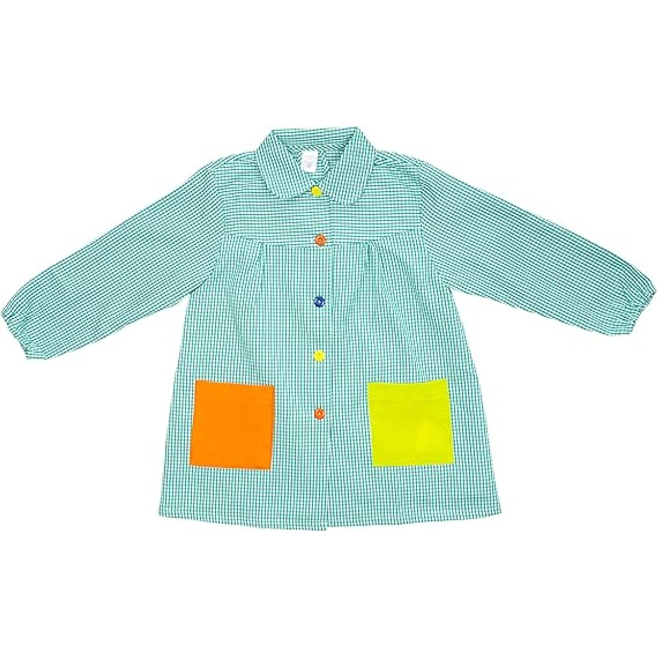 TEMU H HANSEL HOME Bata Escolar Infantil con Botones y Cuello imagen, Babi Unisex para Guardería y Colegio