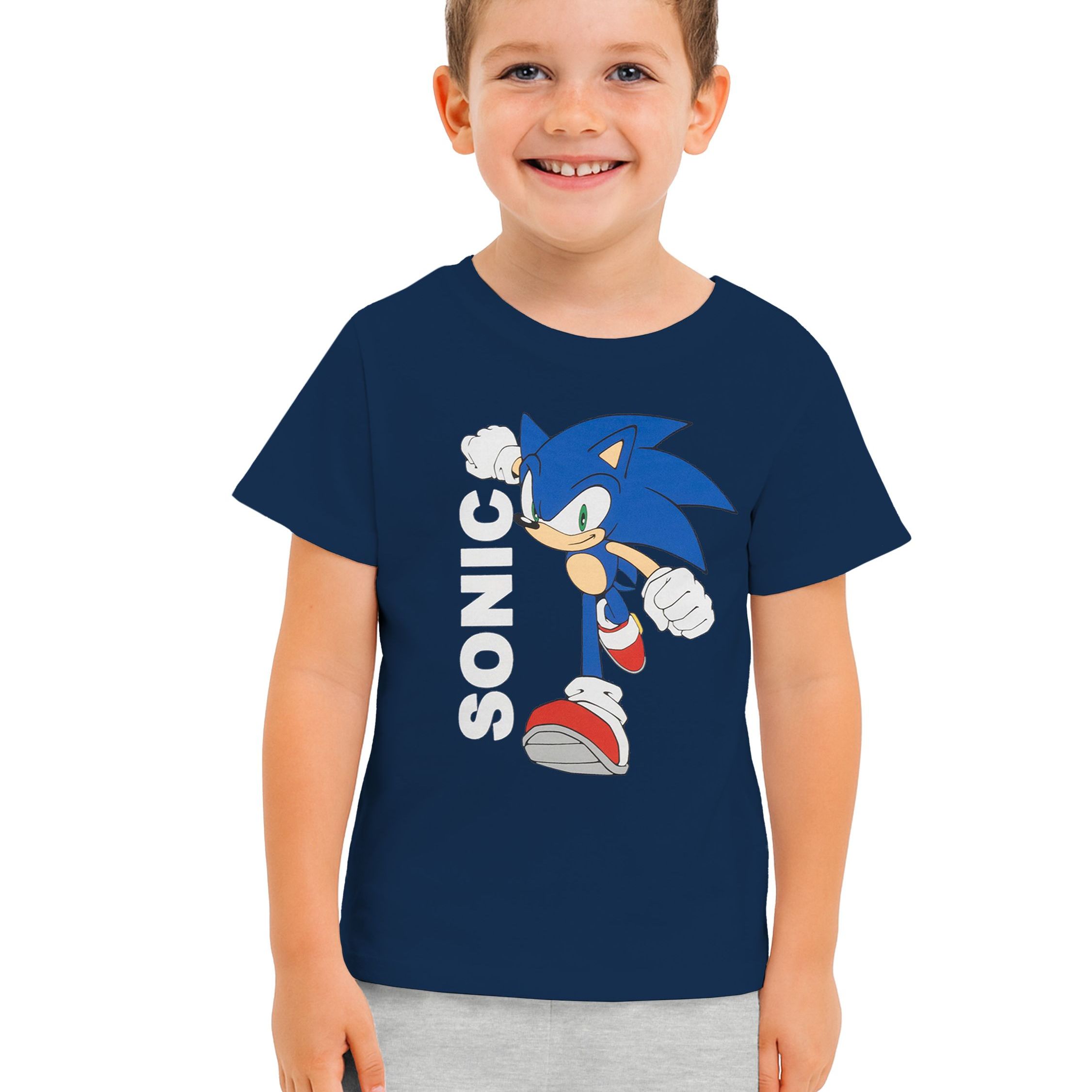The Hedgehog Pajamas For Boys - Children's Pyjama Set Short Sleeve Top With Pants Grey/blue