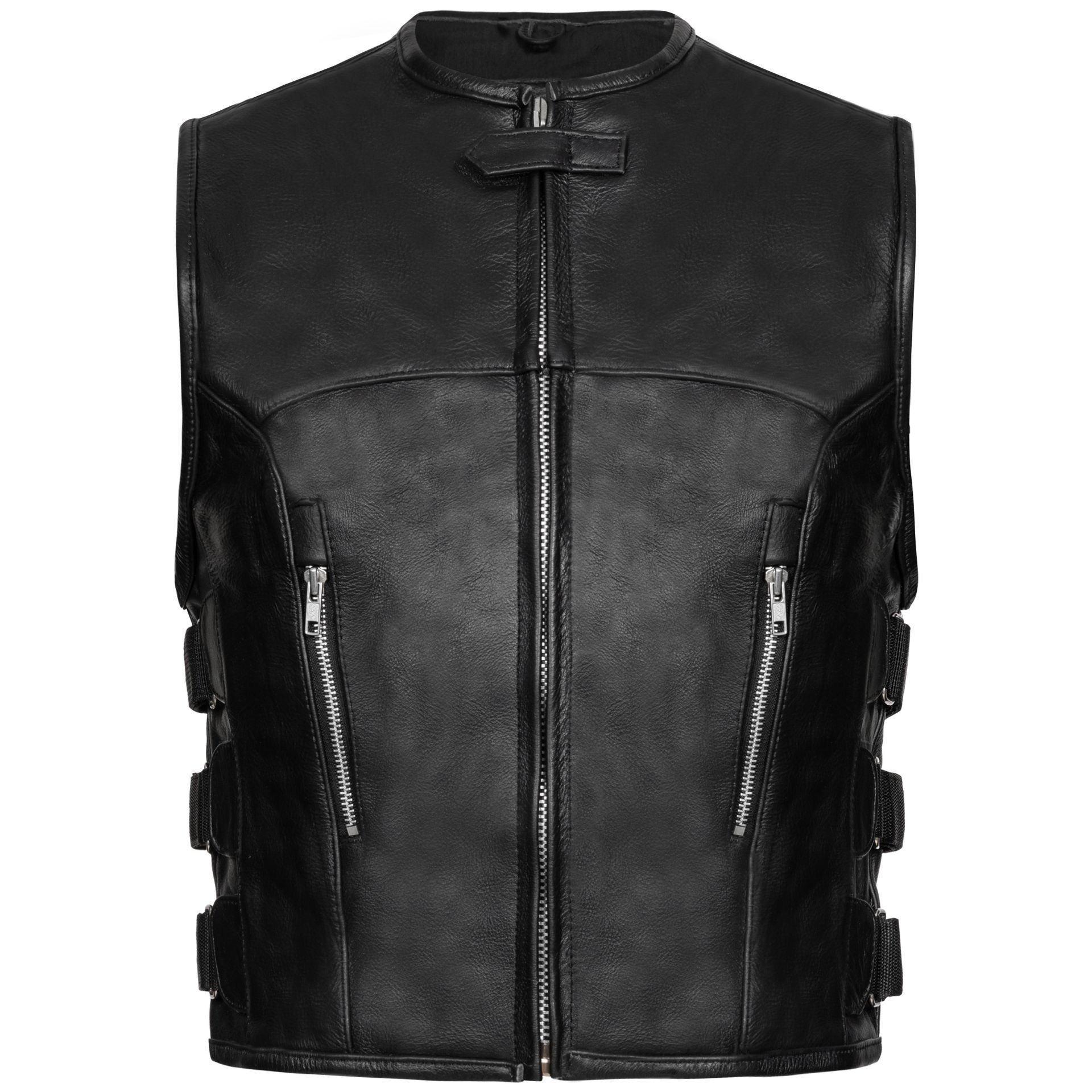 Paulgos Leather Biker Jacket Chopper Jacket Leather -