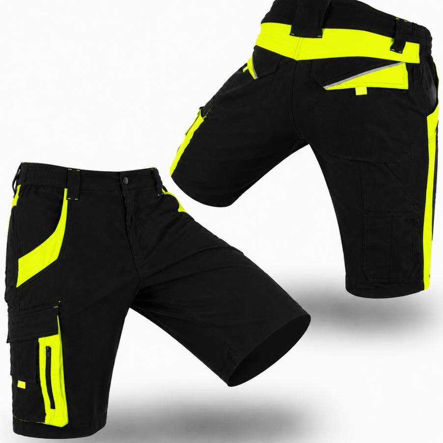 Elastic Flexible Men's Work Shorts Flex Stretch Canvas 260g Short Work Pants With Tool Pockets