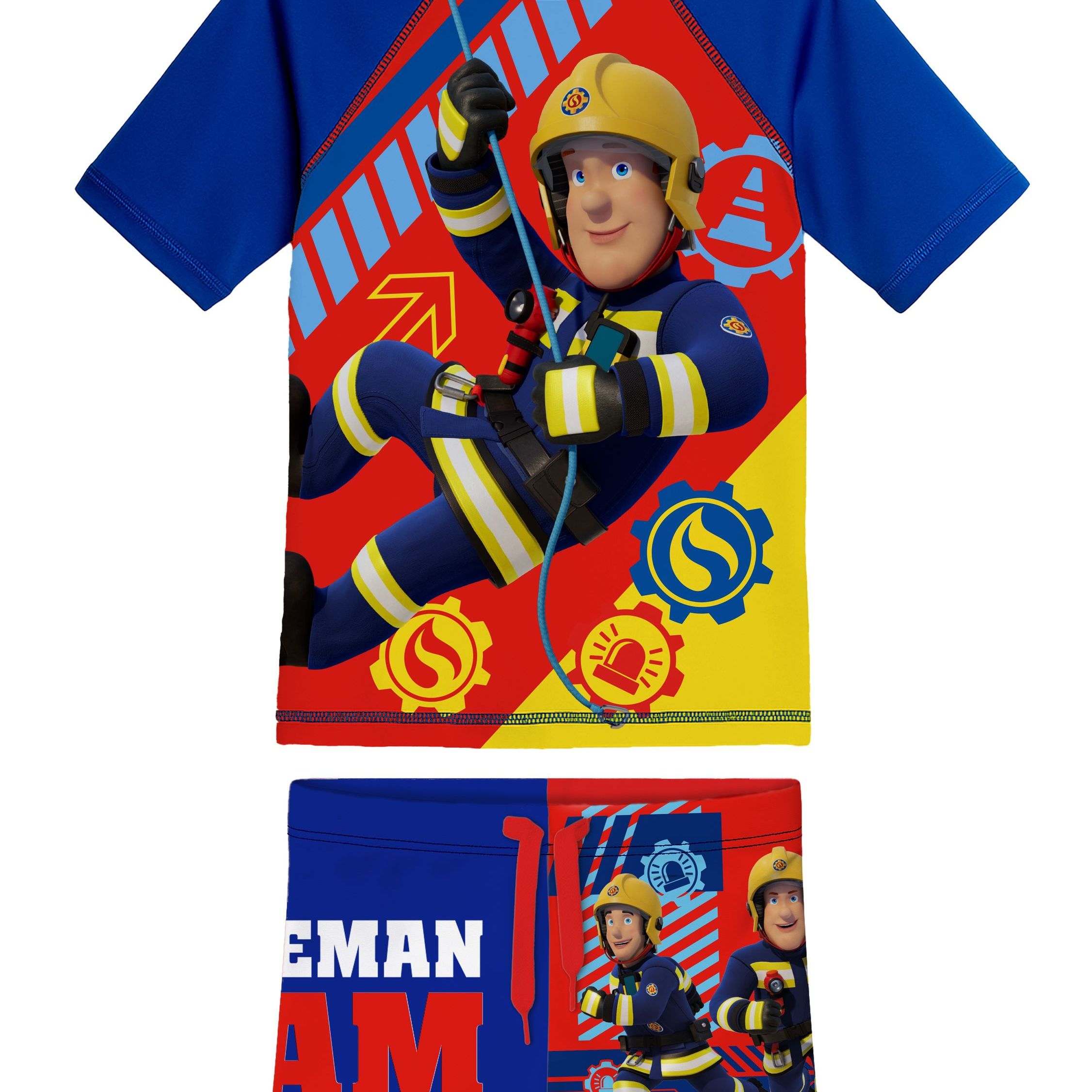 Image of Swim Set For Boys – Kids' Swimwear Set With Shirt And Pants, Two-piece Blue