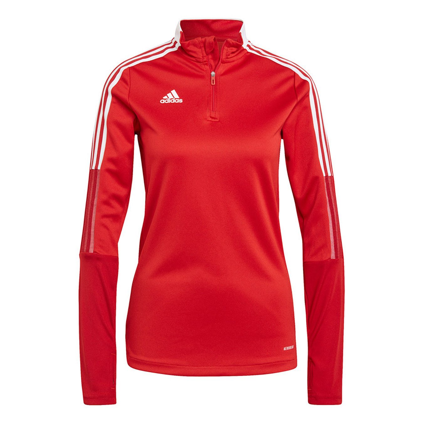 Image of Women's Training Top, Red Gm7317, Football Training Sweatshirt, , Women's Sporty, Comfortable, Breathable, Zipper, Half-zip, Training