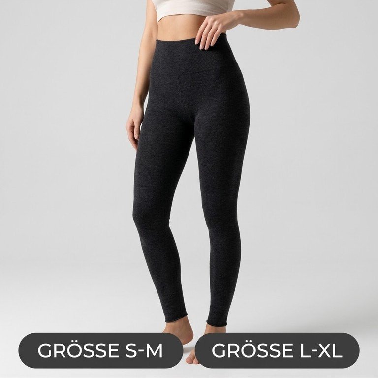Image of Women's High-waisted Tummy Control Leggings With Cashmere, For Autumn And Winter, Seamless, For Yoga And Everyday Wear, , Size S-m / L-xl