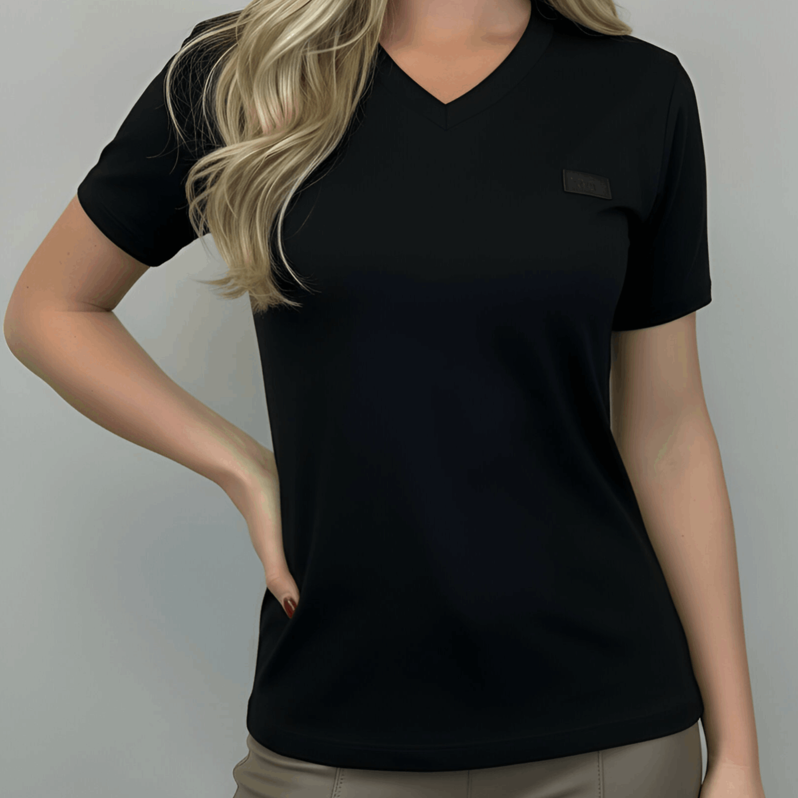 Usa Women's V-neck T-shirt, 100% Cotton, 230 Gsm, !! Runs Small !!