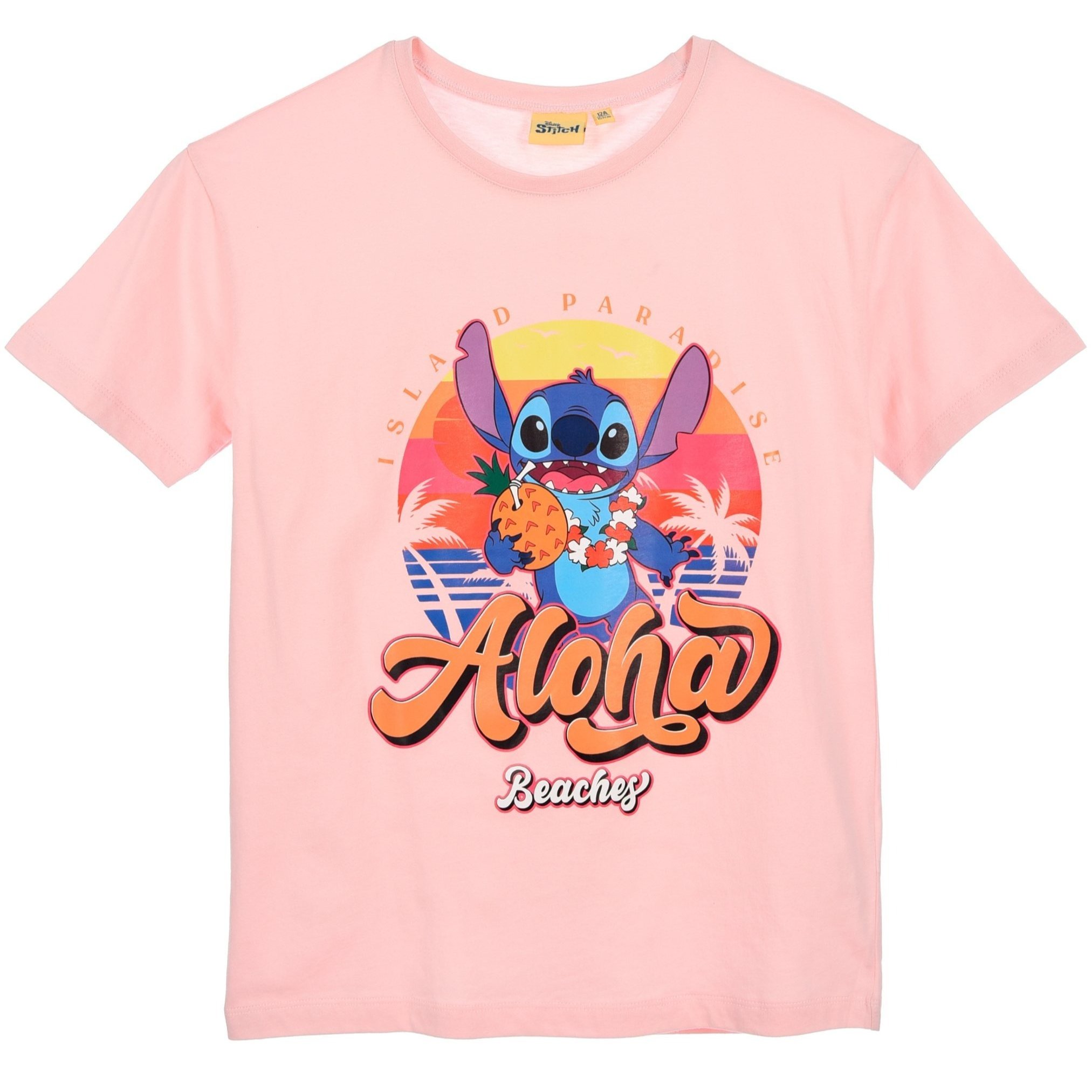 Image of Stitch Girls T-shirt, & Stitch, Cotton, Kids Shirt, Size 128 To 164, 6 To 14 Years