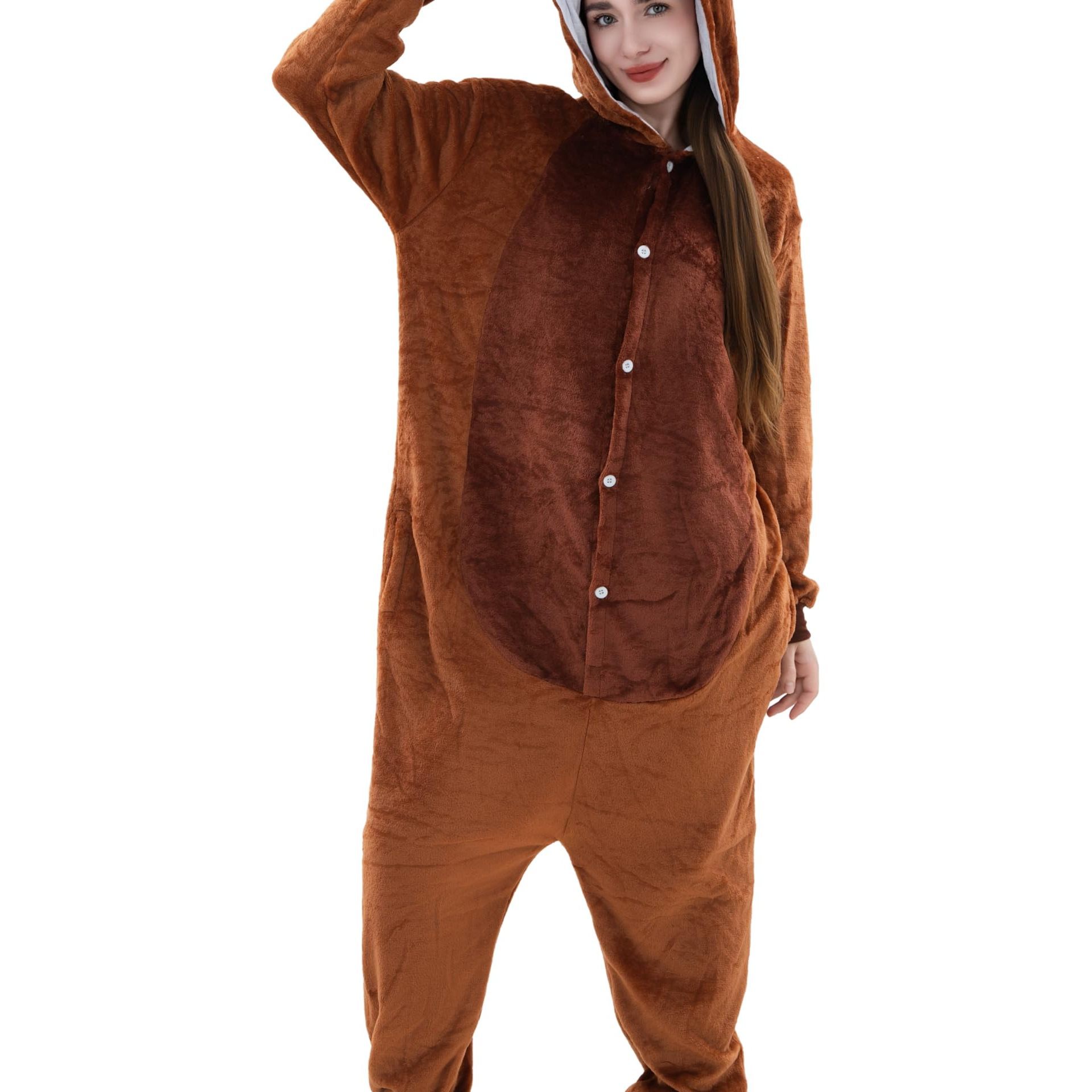 Image of 10 Capybara With Costume For Women, Men, Adults, Carnival, Mardi Gras, Halloween Onesie, Full-body Jumpsuit, , Carnival Costume, Mardi Gras Costume, Animal Costumes, Plush Costumes