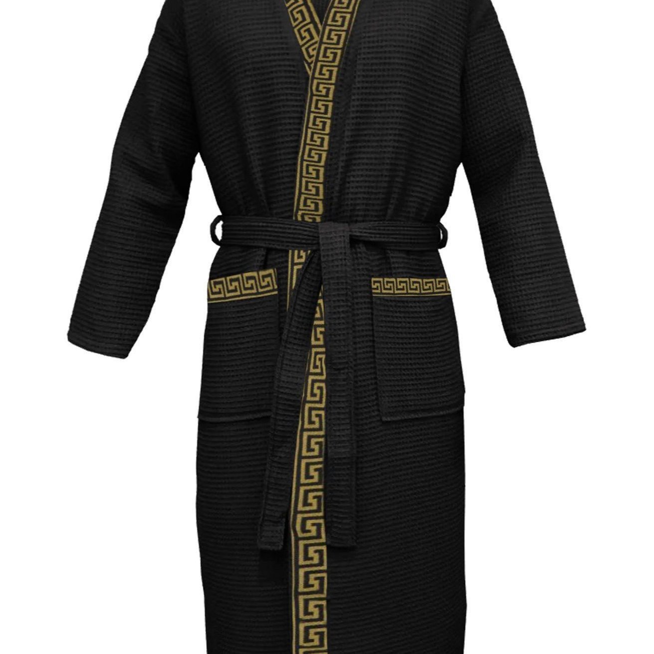 Image of Bathrobe With Hood Long-sleeved Belt For Men Absorbent And Quick-drying (1515-h