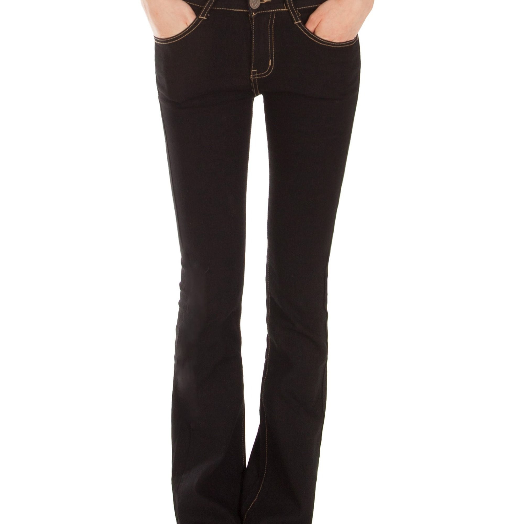 Damen Jeans Hose Bootcut Normal Waist Stretch