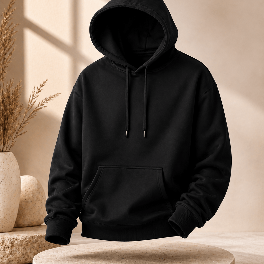 TEMU 1pc Unisex Pullover Hoodie With Adjustable Drawstring, Long Sleeve Casual Sweatshirt With Front Pocket, Comfortable Daily Wear