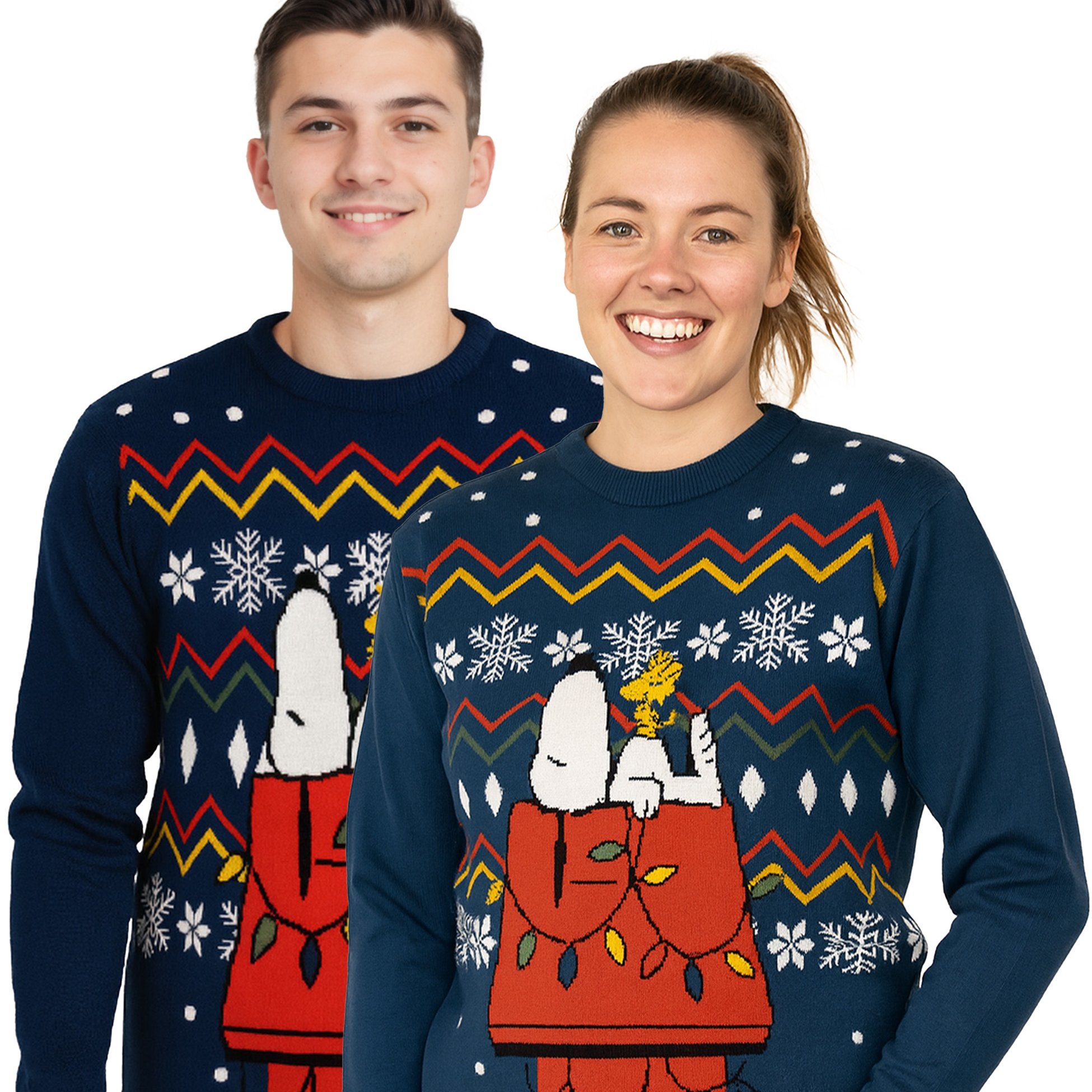 Image of The Winter Pullover For Women - Winter Knit Pullover Sweatshirt Ugly Sweater Blue
