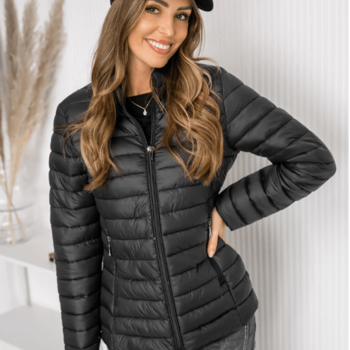 TEMU Women's High-collar Jacket, Lightweight, Quilted, Comfortable Jacket, , Wear, Practical Pockets, Comfortable And Stylish Jacket For Spring And