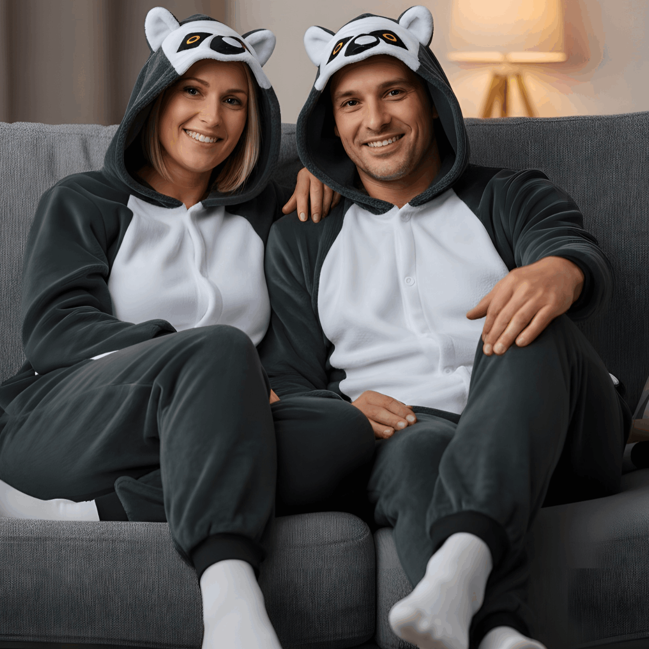 E-shop Plüsch--Pyjama-Kostüm Cosplay mit Kapuze und , Nerd Hunters, 100 % Polyester, Herbst und Winter, Freizeit-, Party- und Alltagskleidung, S - XXL