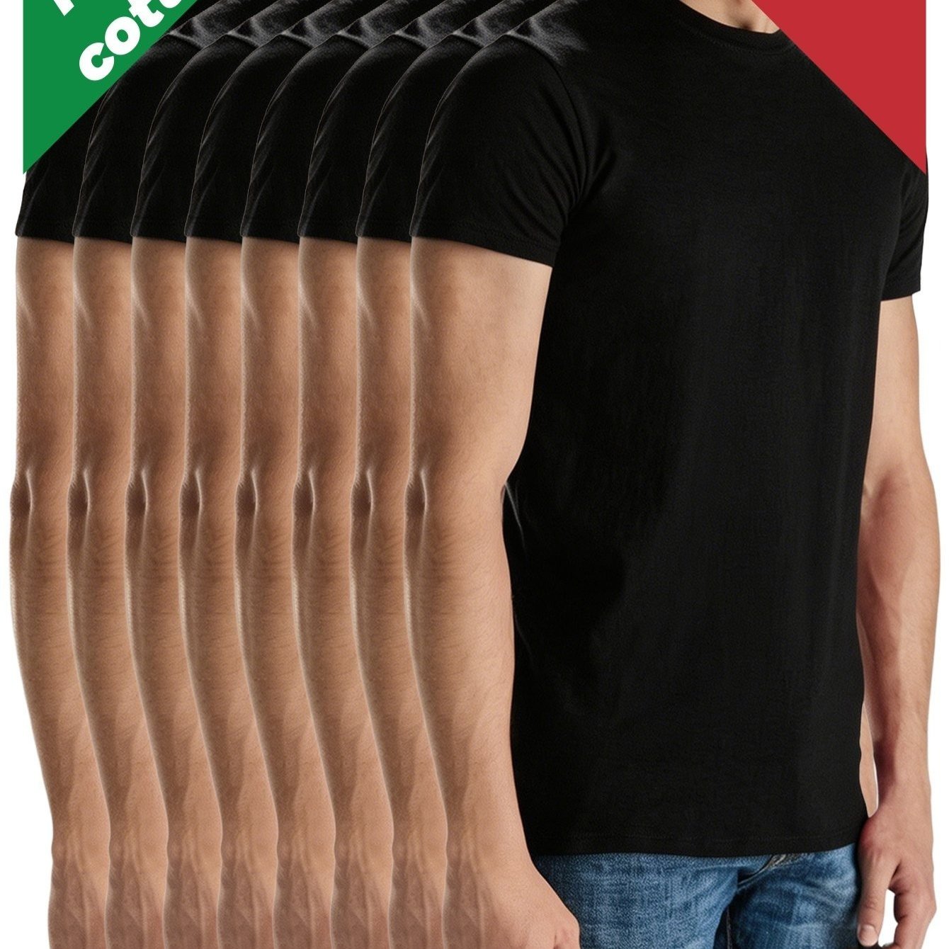 TEMU 8 Casual Daily T-shirts For Men, Made Of 100% High-quality Purefabric. With Short Sleeves, Round Collar, Elastic, Soft, Comfortable, Breathable
