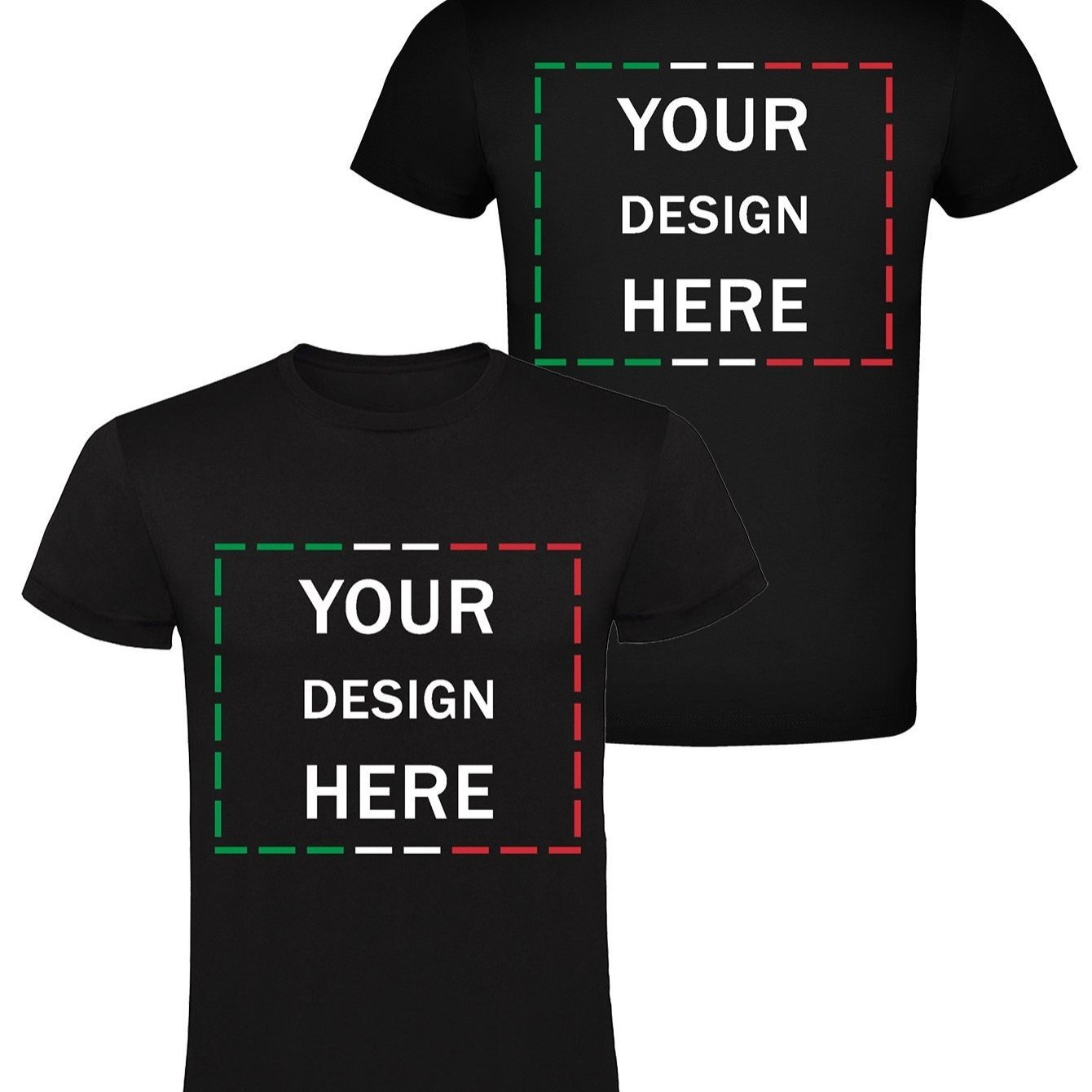 TEMU Men's T-shirts Printed With Customized Logos, Creative Designs, And Advertising Slogans On The Front And Back. Suitable For Graduation