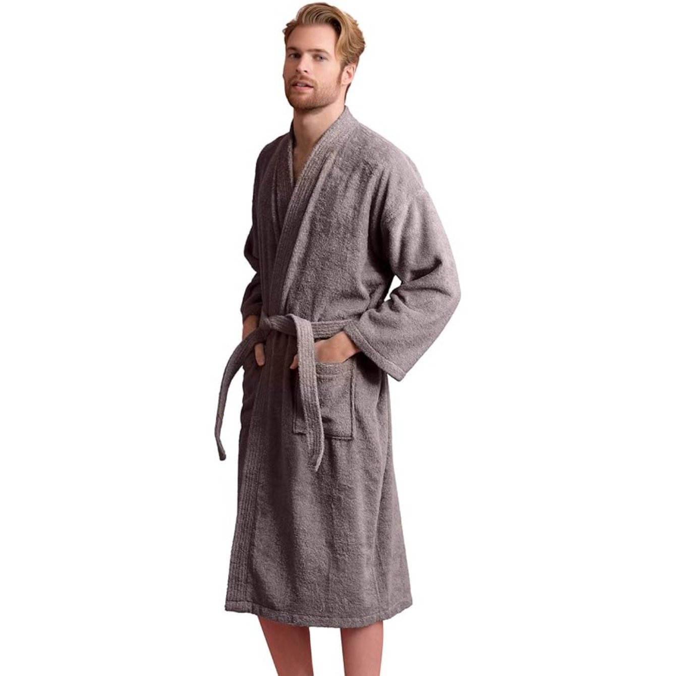 Albornoz de Pareja 100% Algodón Cardado Premium - Ultra Suave y Absorbente, Secado Rápi...