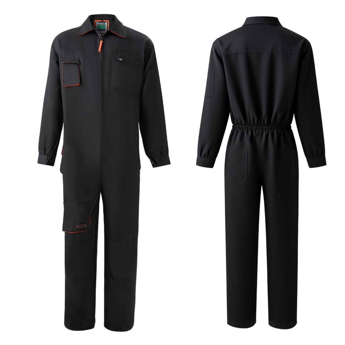 TEMU Work Wear Men's Overalls Boiler Suit Coveralls Mechanics Protective, Multi-functional Pockets | Black | Dust-proof | Abrasion-resistant | Large