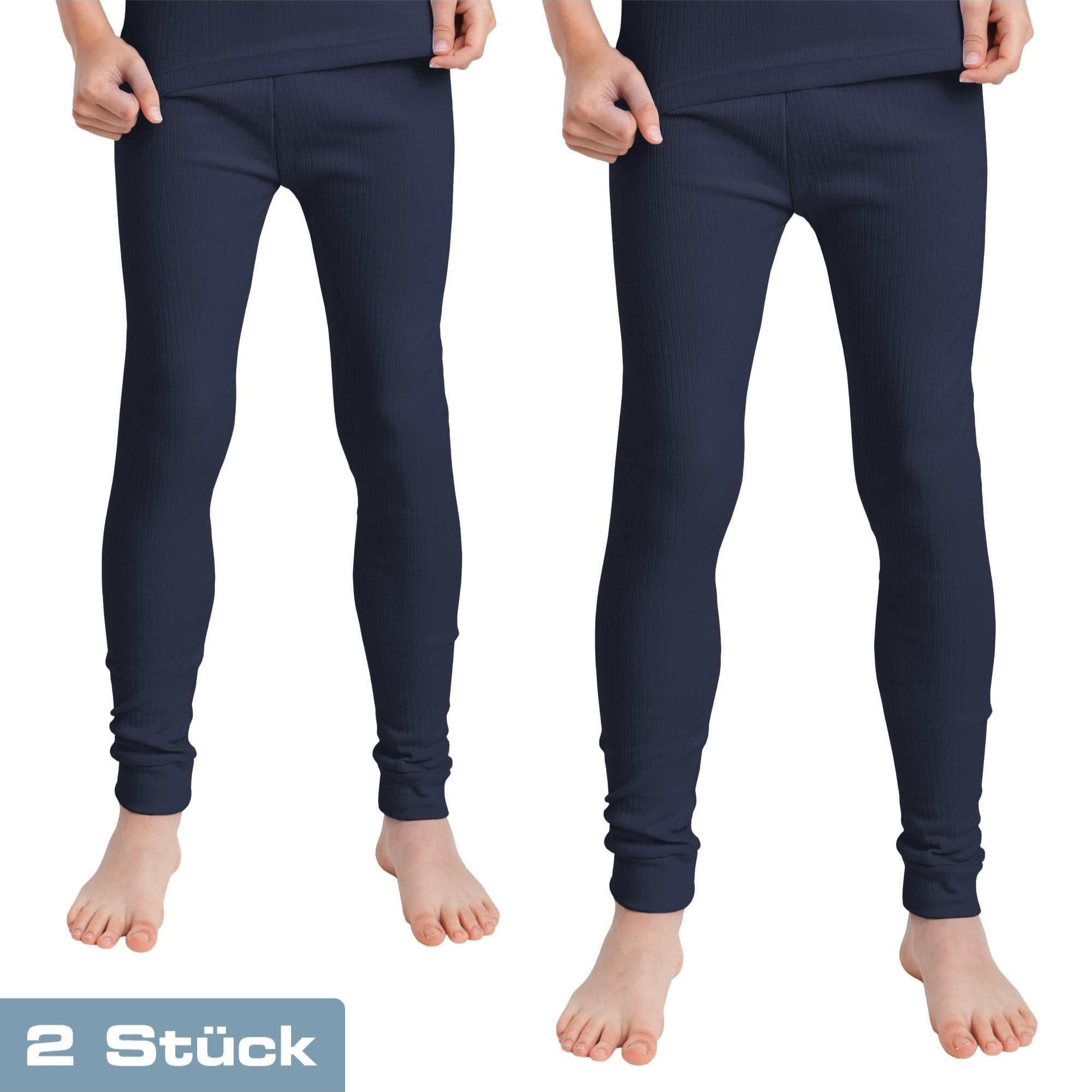 Long Winter Thermal Leggings For Kids In A 2-pack – Warm And Comfortable On Cold Days