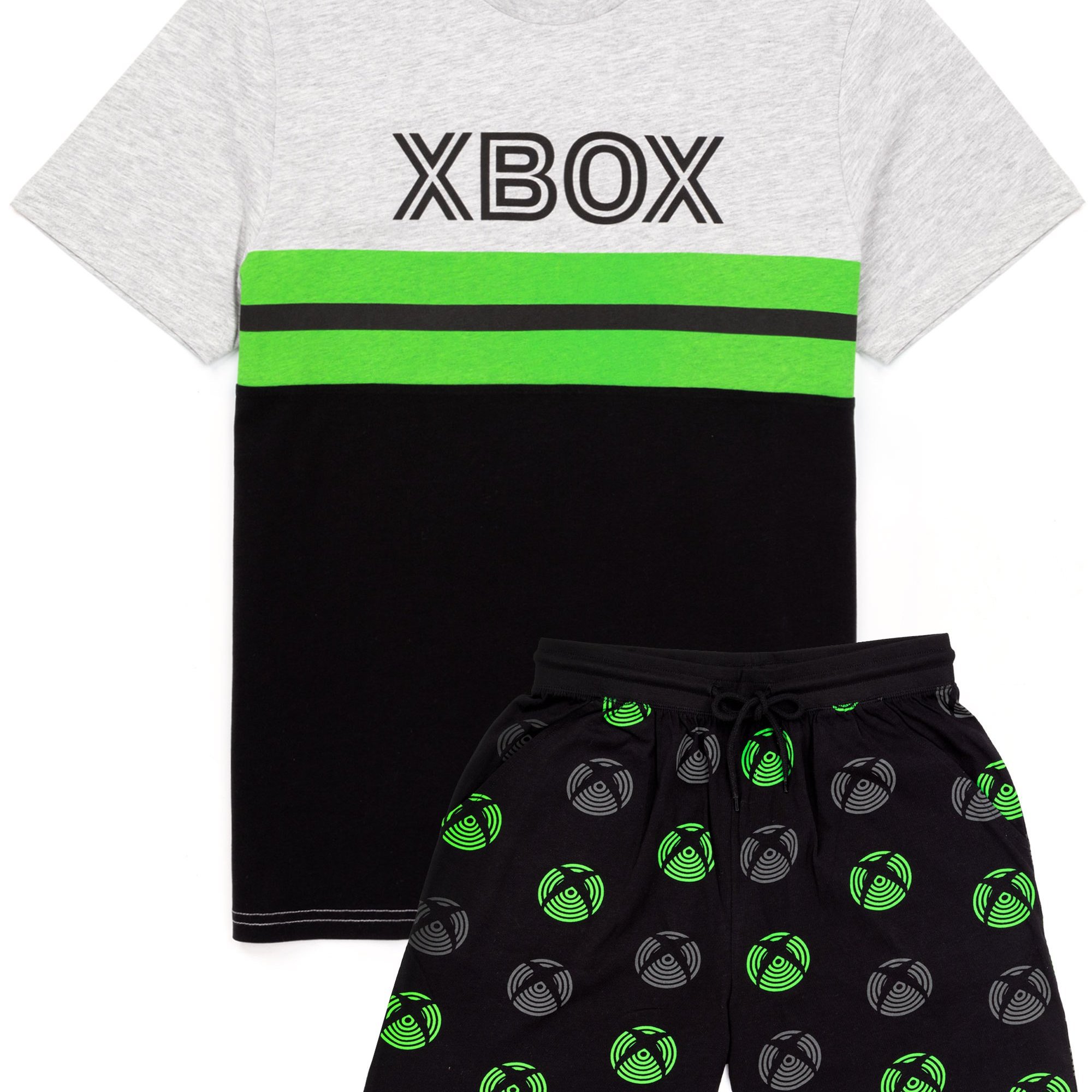 TEMU Xbox Pyjamas For Men | Adults Green & Shorts Gamer Pjs | Game Console Merchandise Gifts Xxl