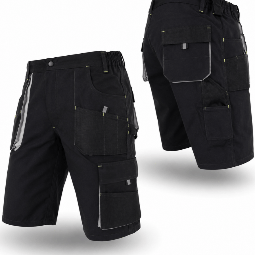 Work Shorts Men's Short Work Pants Regular 260g Oxford 600d Professional Shorts With Tool Pockets Warning Protection