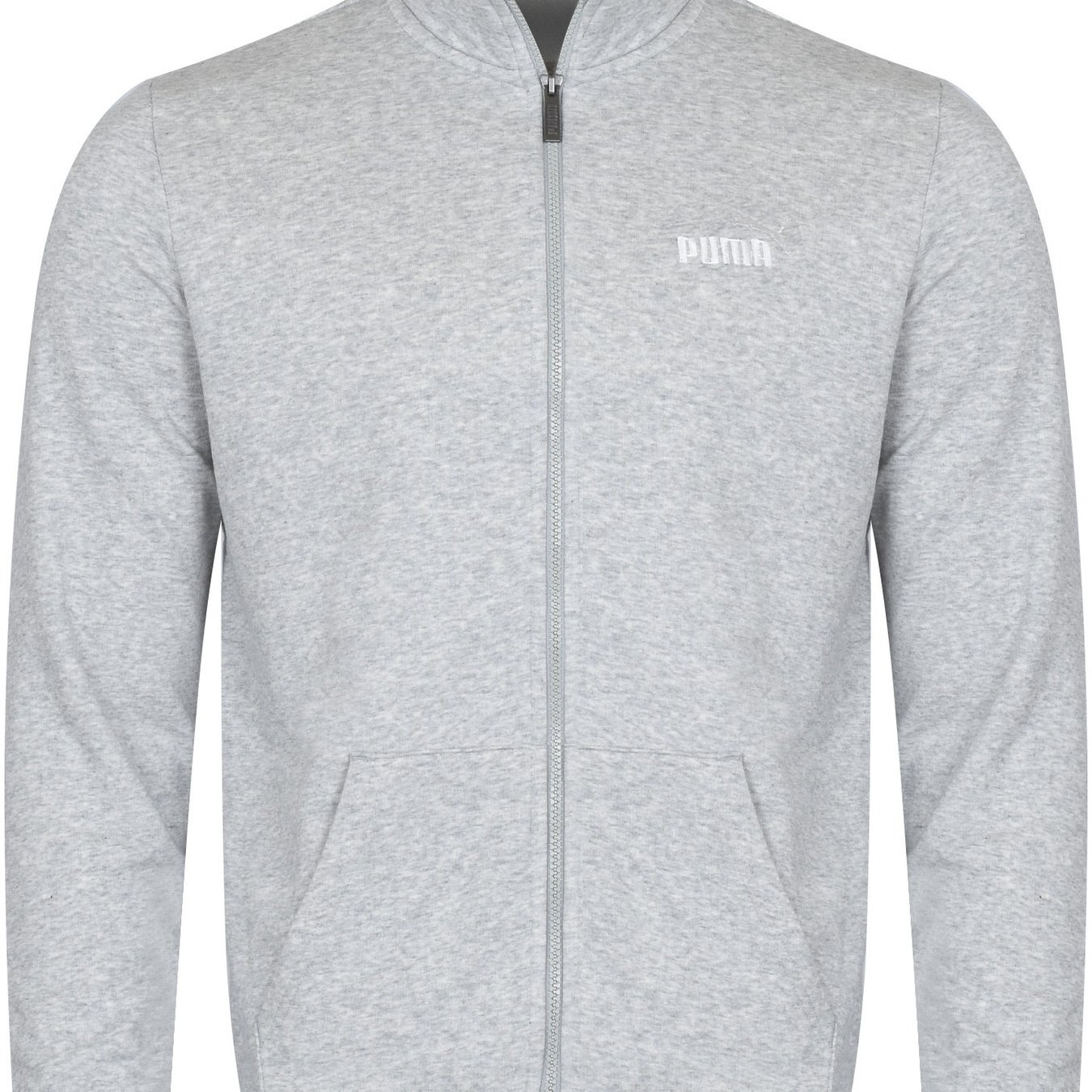 Men's Lightweight Cotton Zip-up Hoodie With Pockets, Gray, Size M, P1203