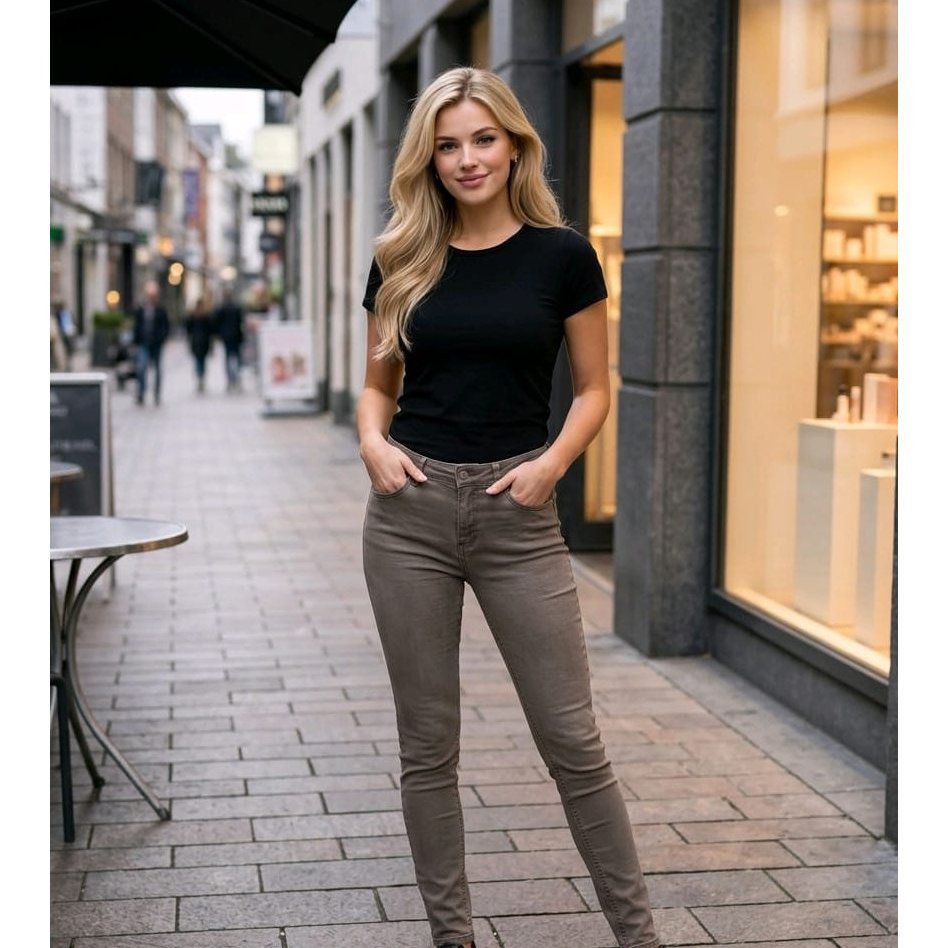Denim Collection – Women's Skinny Jeans In Brown | Slim Figure-accenting Casual Denim Pants