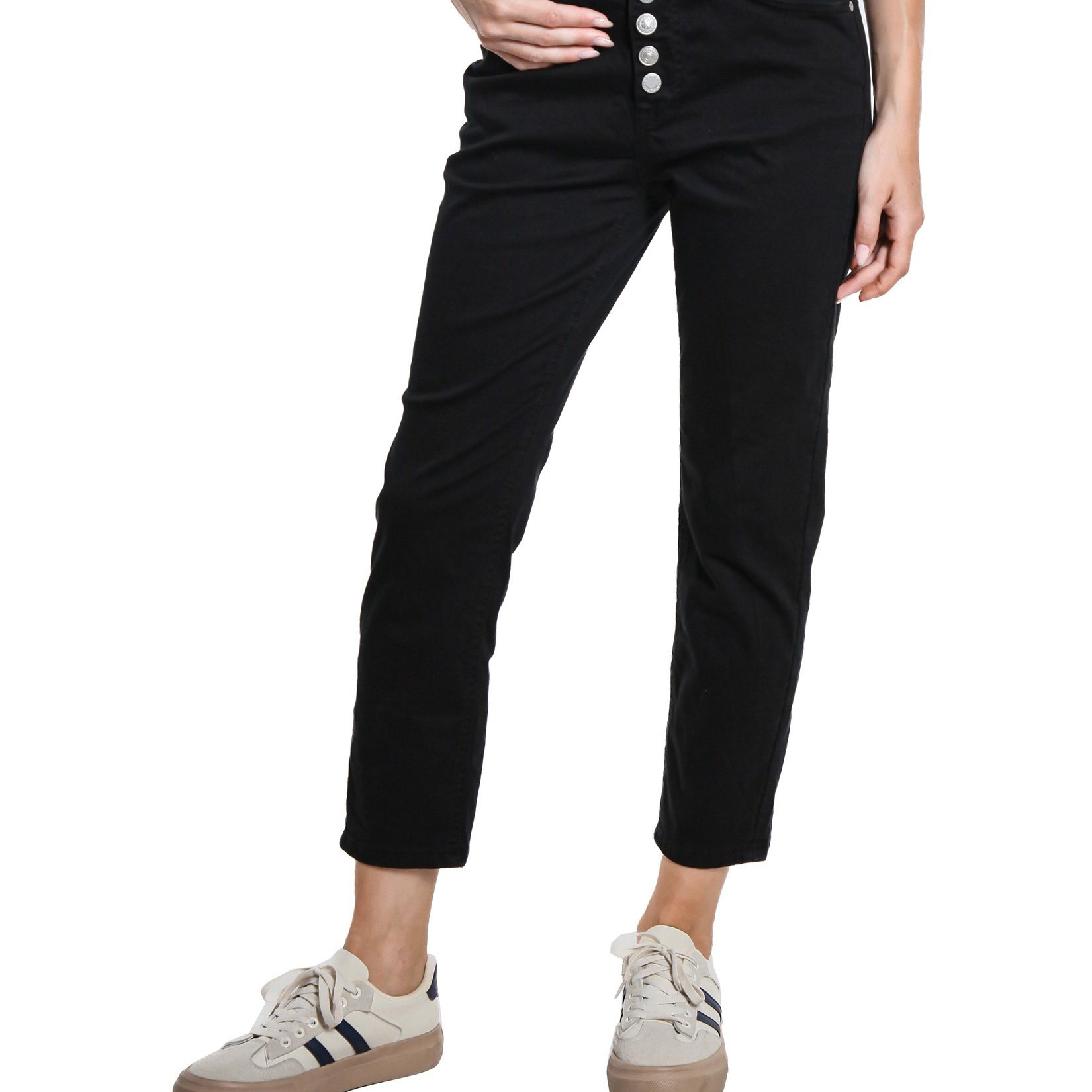 Women's Pants In Elasticated Cotton With Special Buttons (cod. H345)