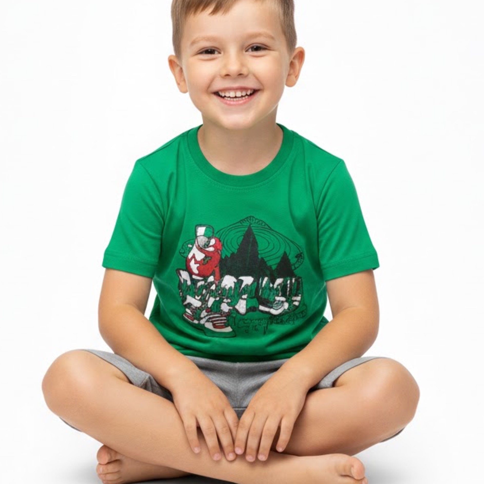 Boys' Pyjama Set With Round Neckline, Spring Summer Collection Leisure Suit For Boys, Short Sleeve & Shorts Kids Nightwear 128, 140, 152