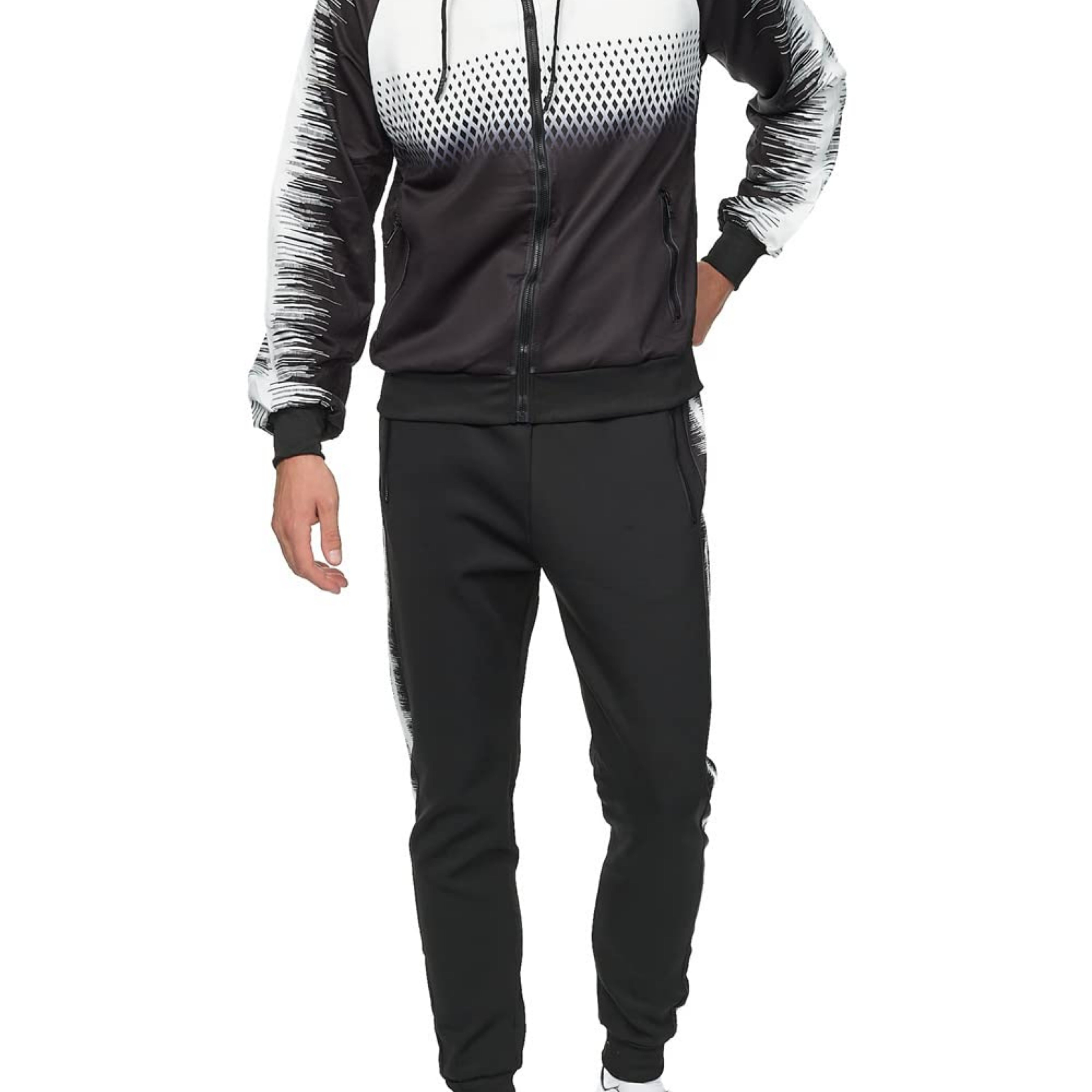 -c Men's Jogging Suit With Baroque Pattern, Men's Tracksuit, Running Suit, Gym Leisure Suit