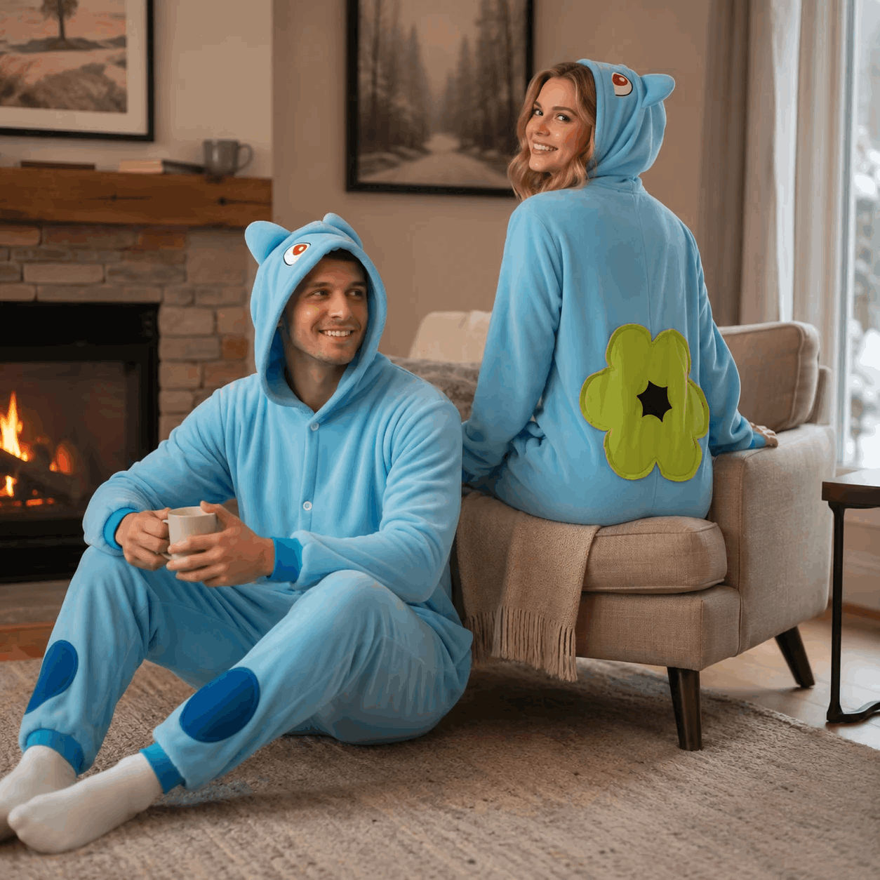 Image of Plus-size Pajama Costume Cosplay With Hood And Pockets For Nerd Hunters, 100% Polyester, Autumn And Winter, Casual, Party And Everyday Wear, S - Xxl (145 - 195 Cm)
