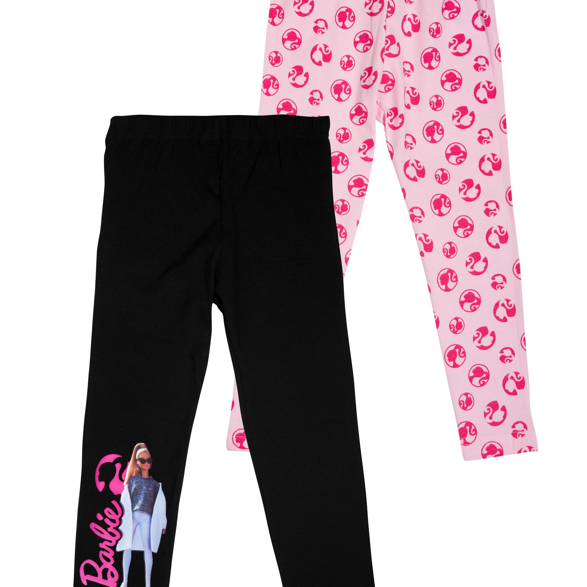 Image of Leggings For Girls Children's Leggings Pants Girl's Pants Sports Pants Pink/black (2-pack)