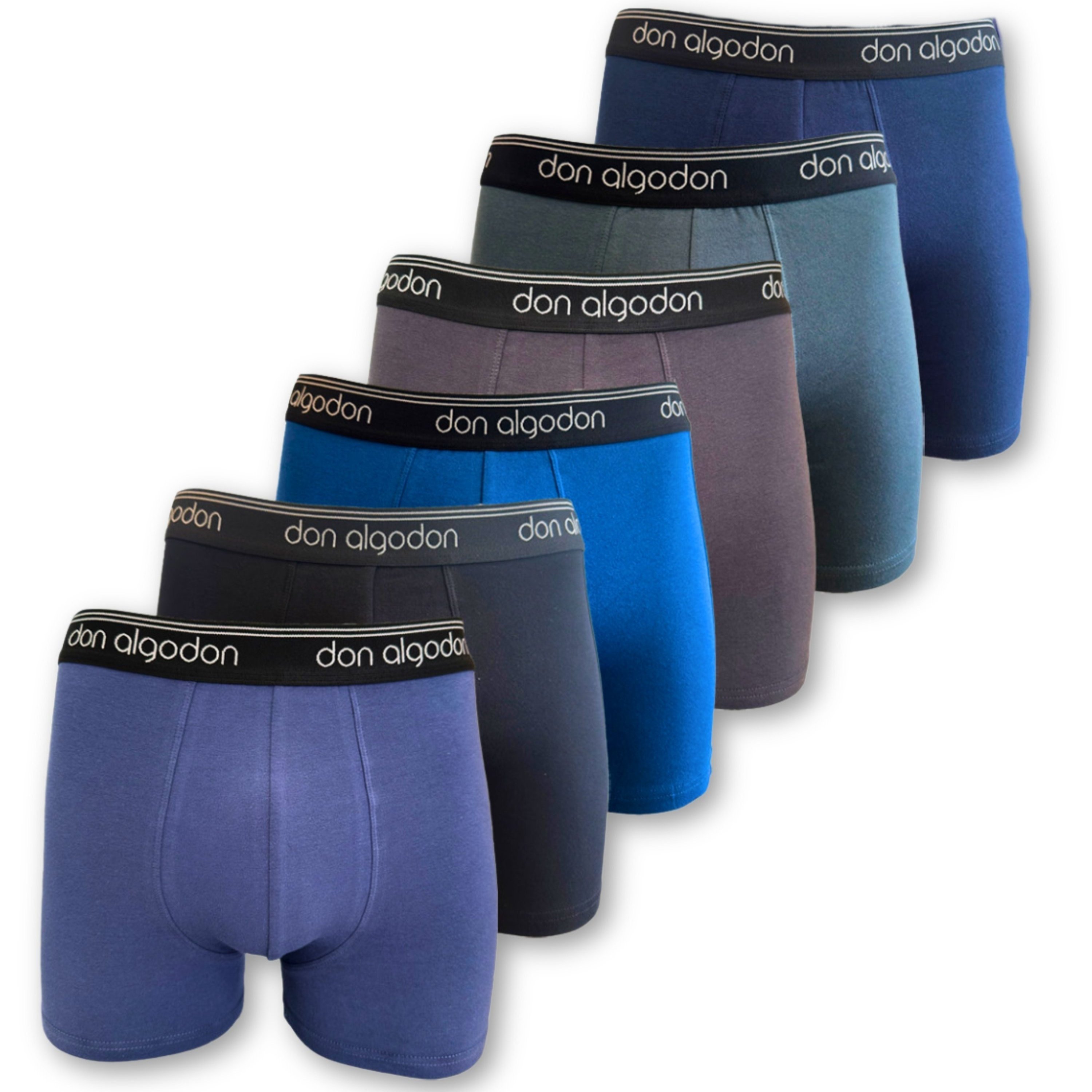 TEMU Don Algodon Pack 6 Calzoncillos Hombre Suaves y Transpirables | 1 por Color | 6 Colores Disponibles