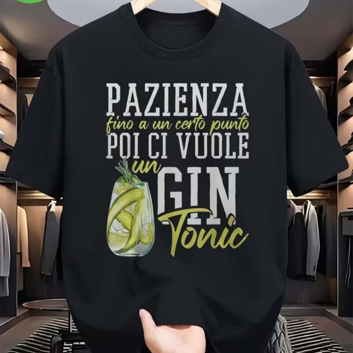 TEMU Funny Italian Gin Tonic Men's T-shirt | , Humorous Italian Gin Print "gin Tonic Yes Please" On The Back, Short Sleeve Casual, Perfect For