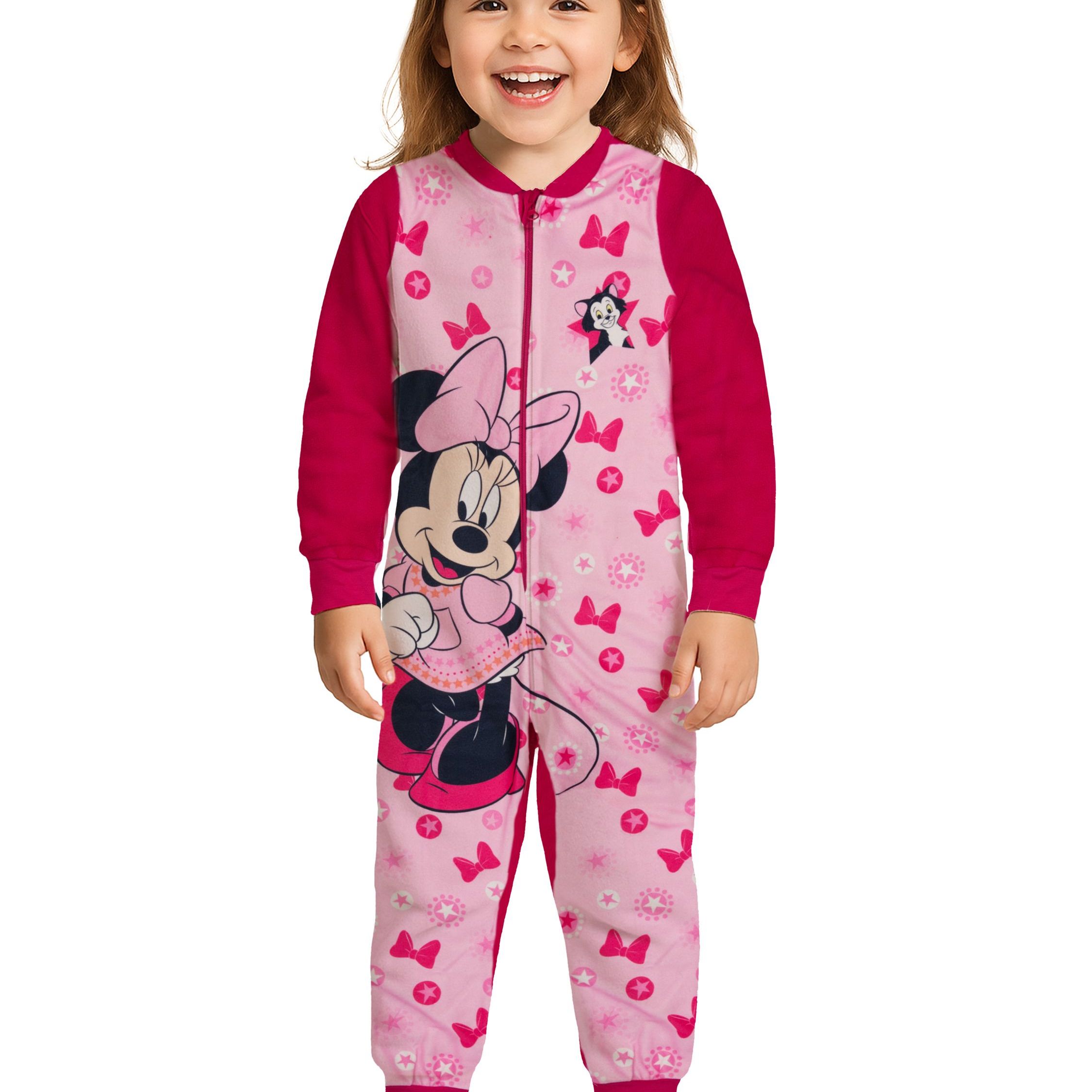 Mouse Jumpsuit For Girls, Overalls Pajamas, Kids' Pink Sleepwear