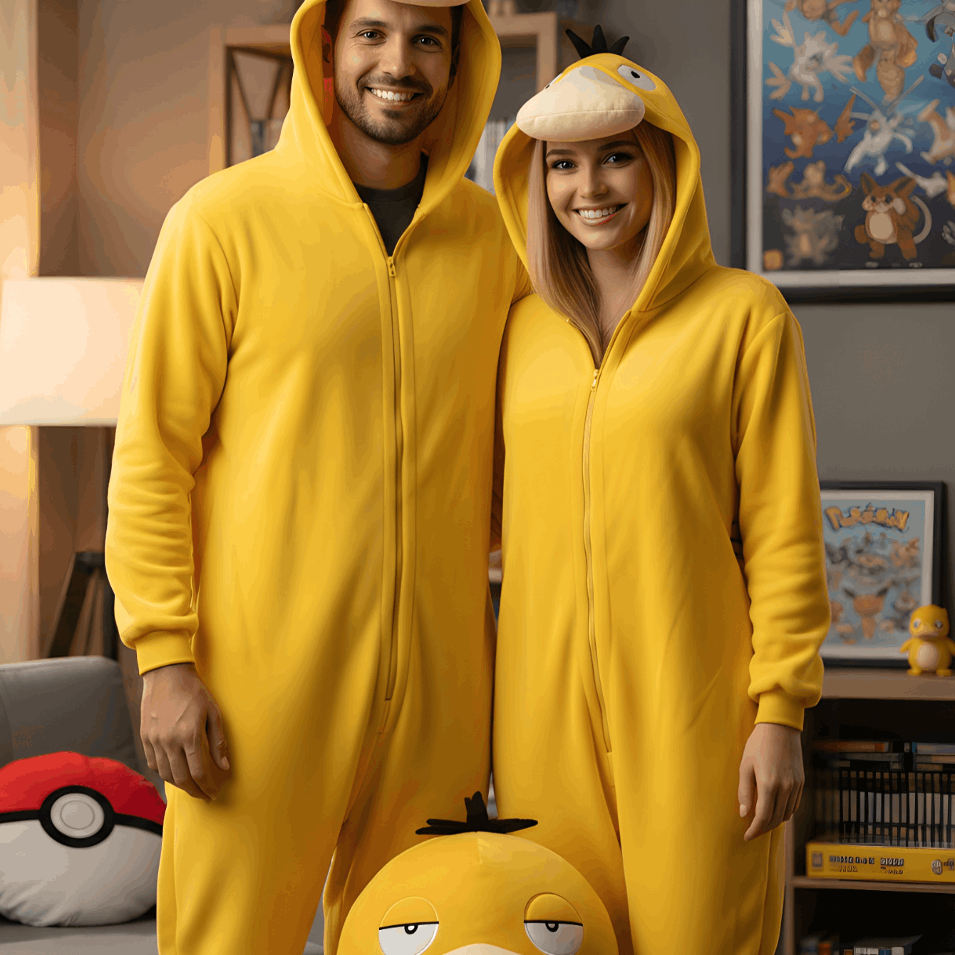 Plus-size Pajama Costume Cosplay With Hood And Pockets For Nerd Hunters, 100% Polyester, Autumn And Winter, Casual, Party And Everyday Wear, S - Xxl (145 - 195 Cm)