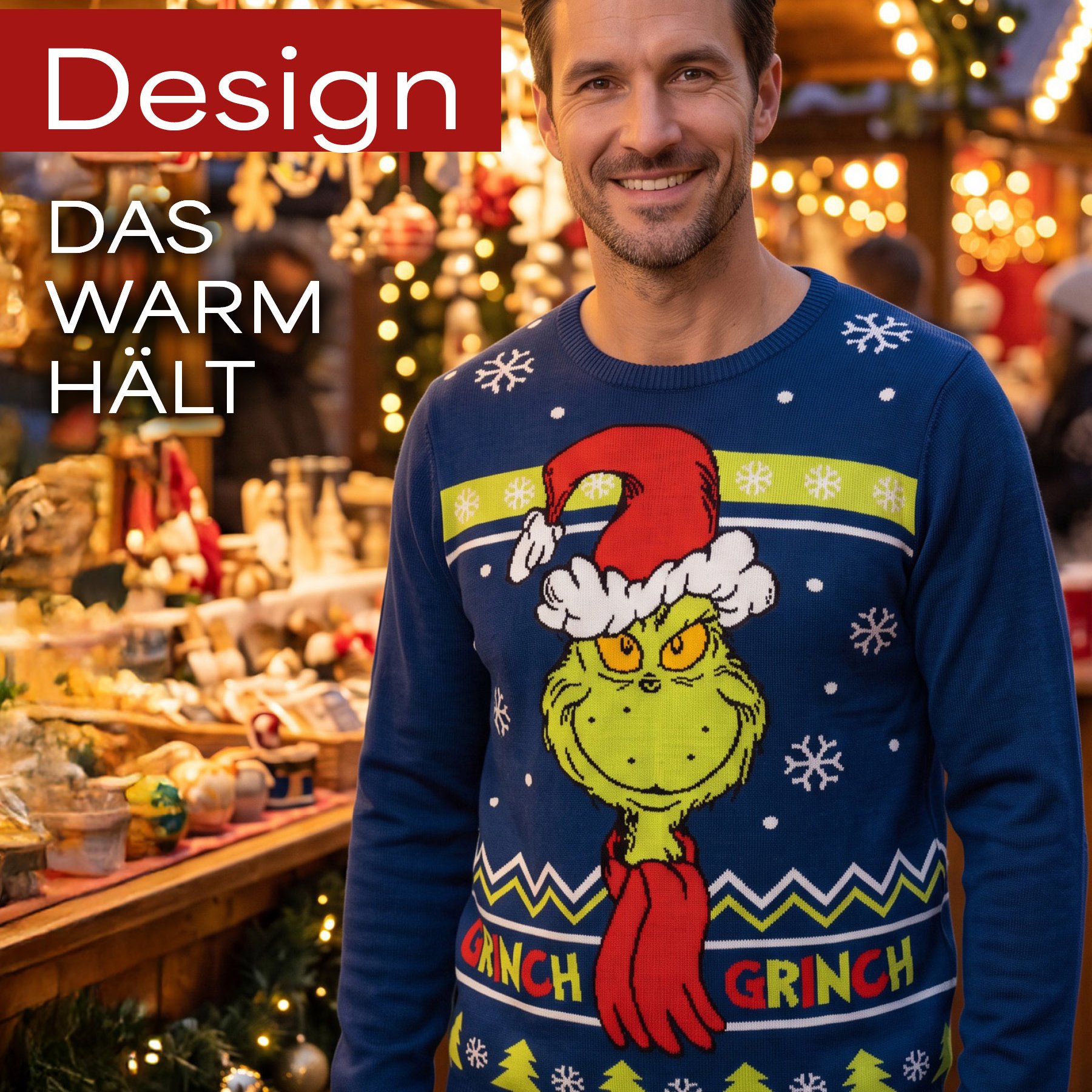 The Christmas Sweater For - Winter Knit Sweater Sweatshirt Unisex Christmas Blue
