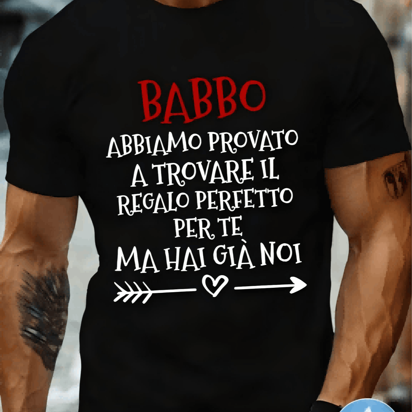 TEMU Funny T-shirt For Italian Dad From Son - Bilingual Humorous Print (english/italian) - Dad & Gift For Father's Day, Blackshort Sleeve Round Neck