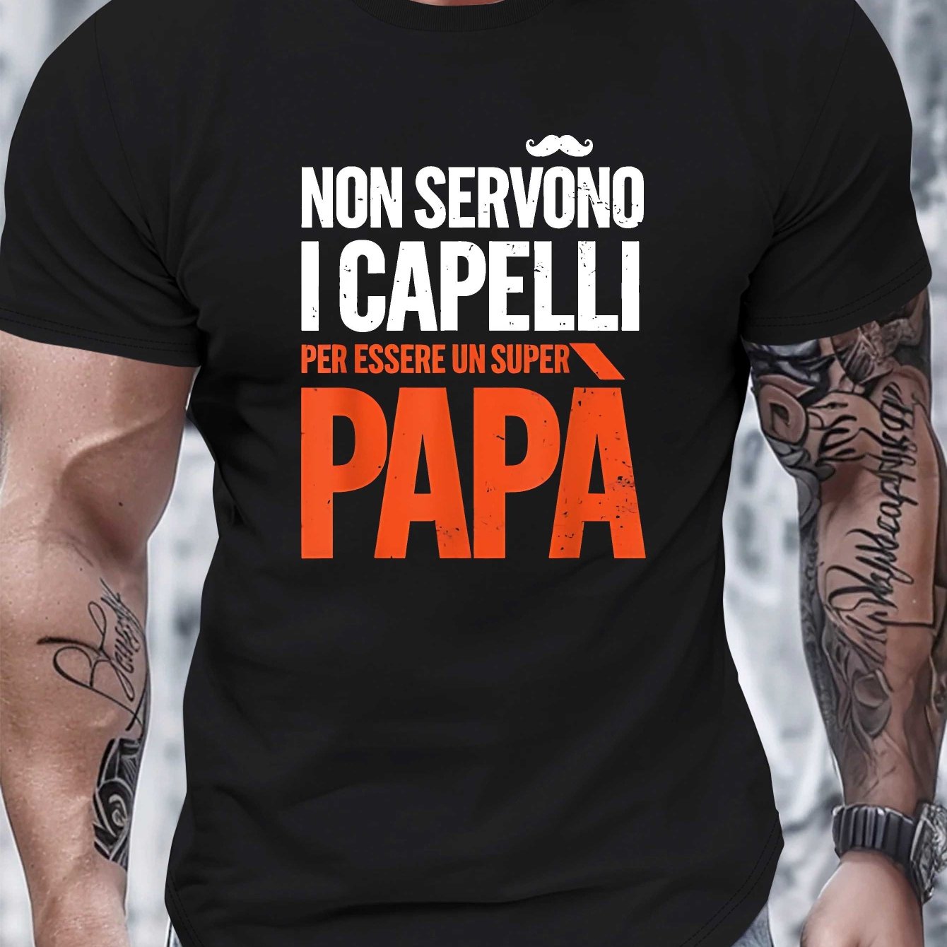 TEMU Maglietta da con divertente in - "Non Servono I Capelli Per Un " (Non ho bisogno di capelli per un grande pap�) - Regalo di Natale per pap�