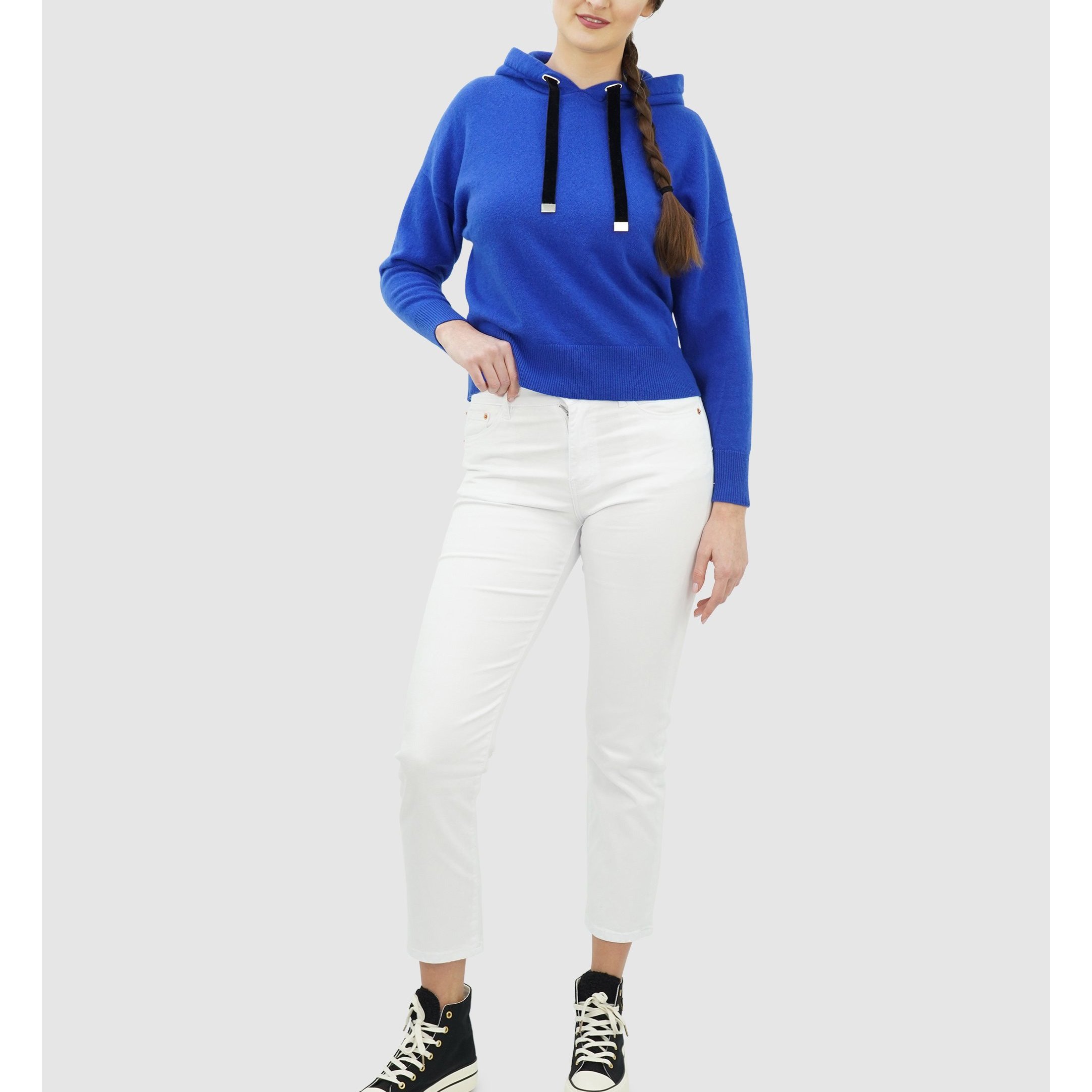 ' Slim-fit Knee-length Trousers With Stretch