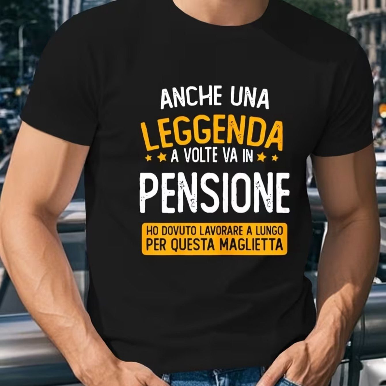TEMU Maglietta Divertente da in - " Una Legenda Va In Pensione" (Still a Going into Retirement) - con Stampa e , Maniche Corte Casuale, Vestibilit�