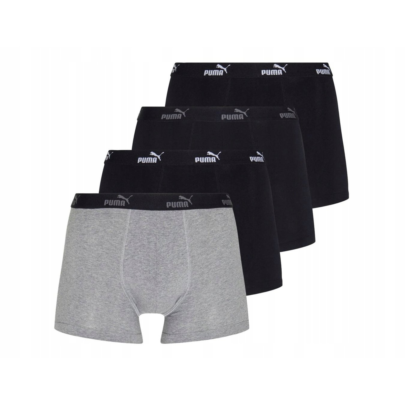 Y8116 Everyday Men's Boxer Briefs Solid Boxer 4-pack 4 Pairs S