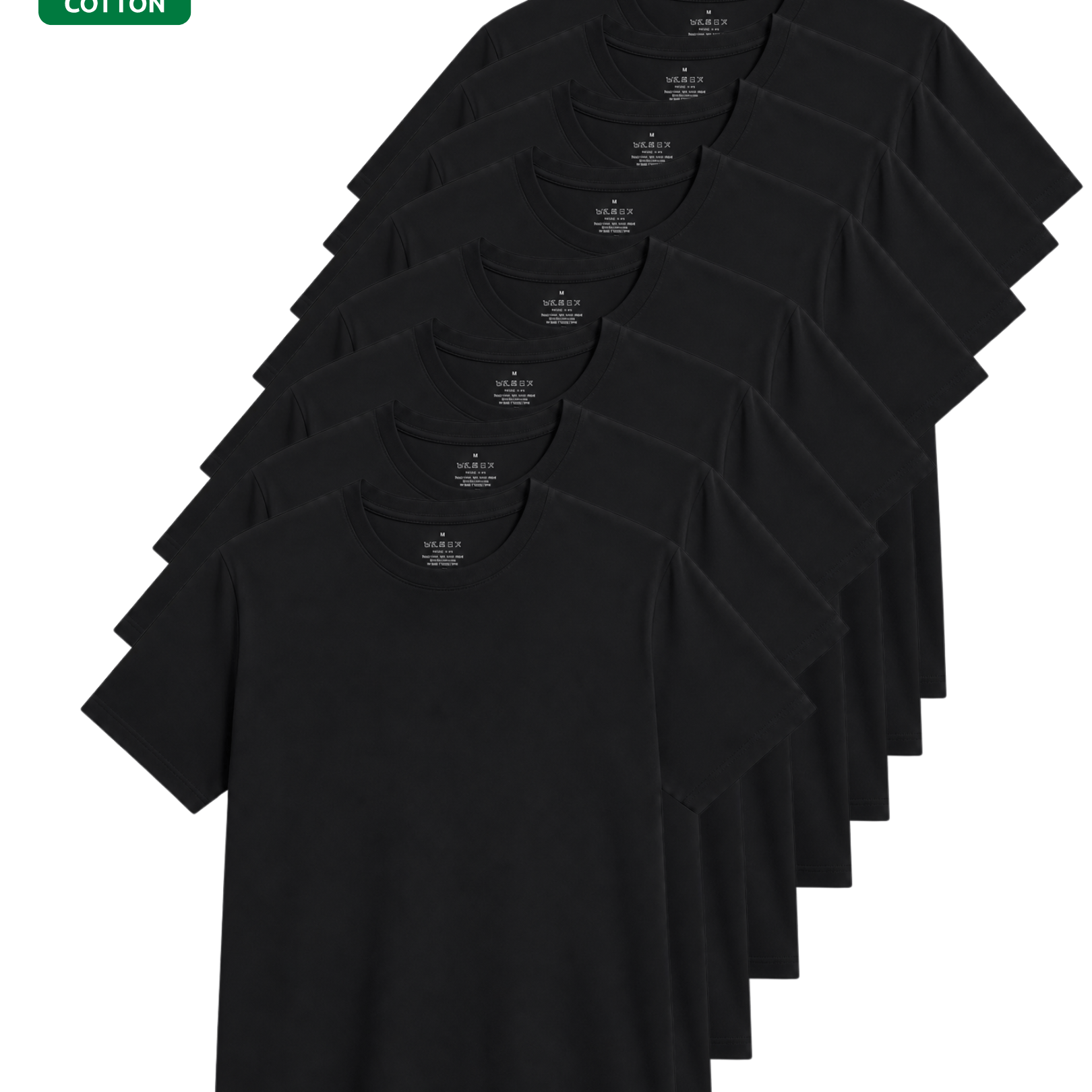 TEMU 8 Unisex T-shirts 100%, Black And White Colors, Solid Dye, Soft And Breathable Fabric, Short Sleeve For Daily Use, And Travel