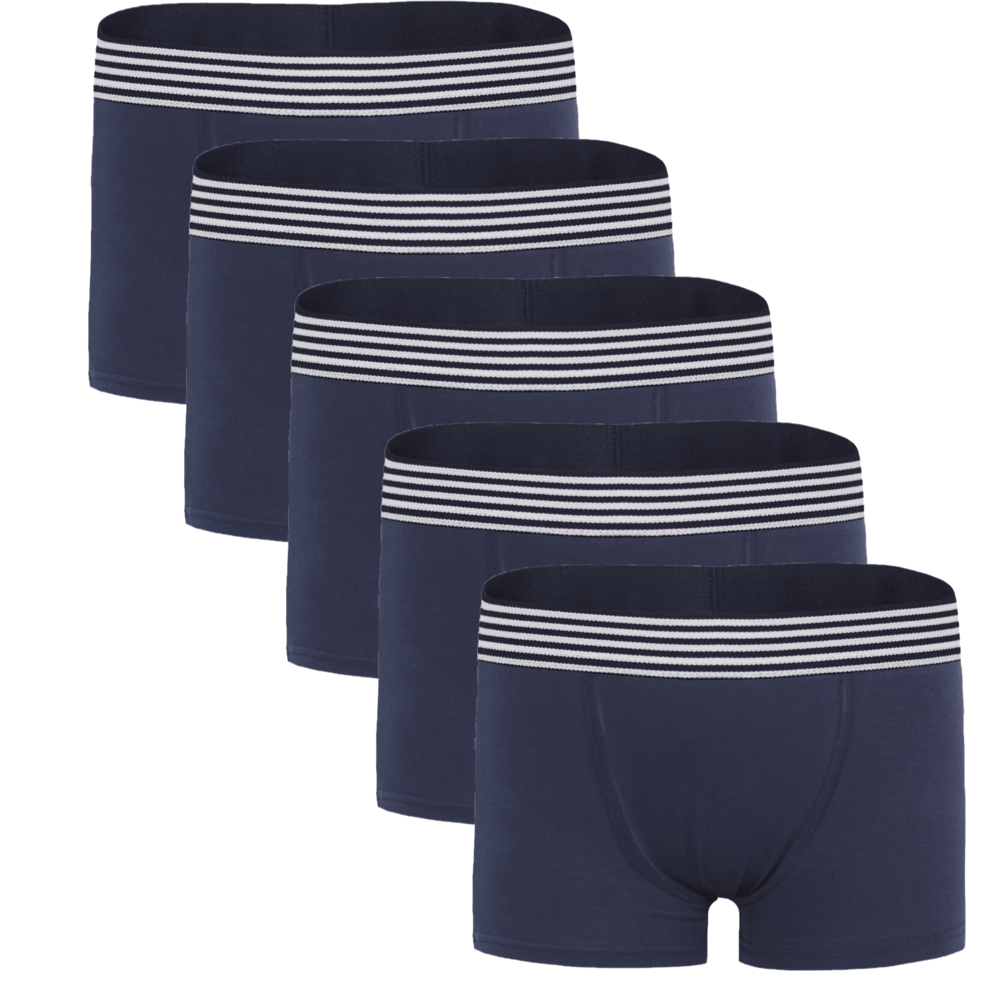 Image of 5-pack Boys' Boxer Briefs, Blue, Size 128 And 140