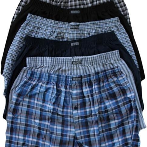 TEMU Pack Of 6 Men's Boxer Shorts, Loose Fit Underwear