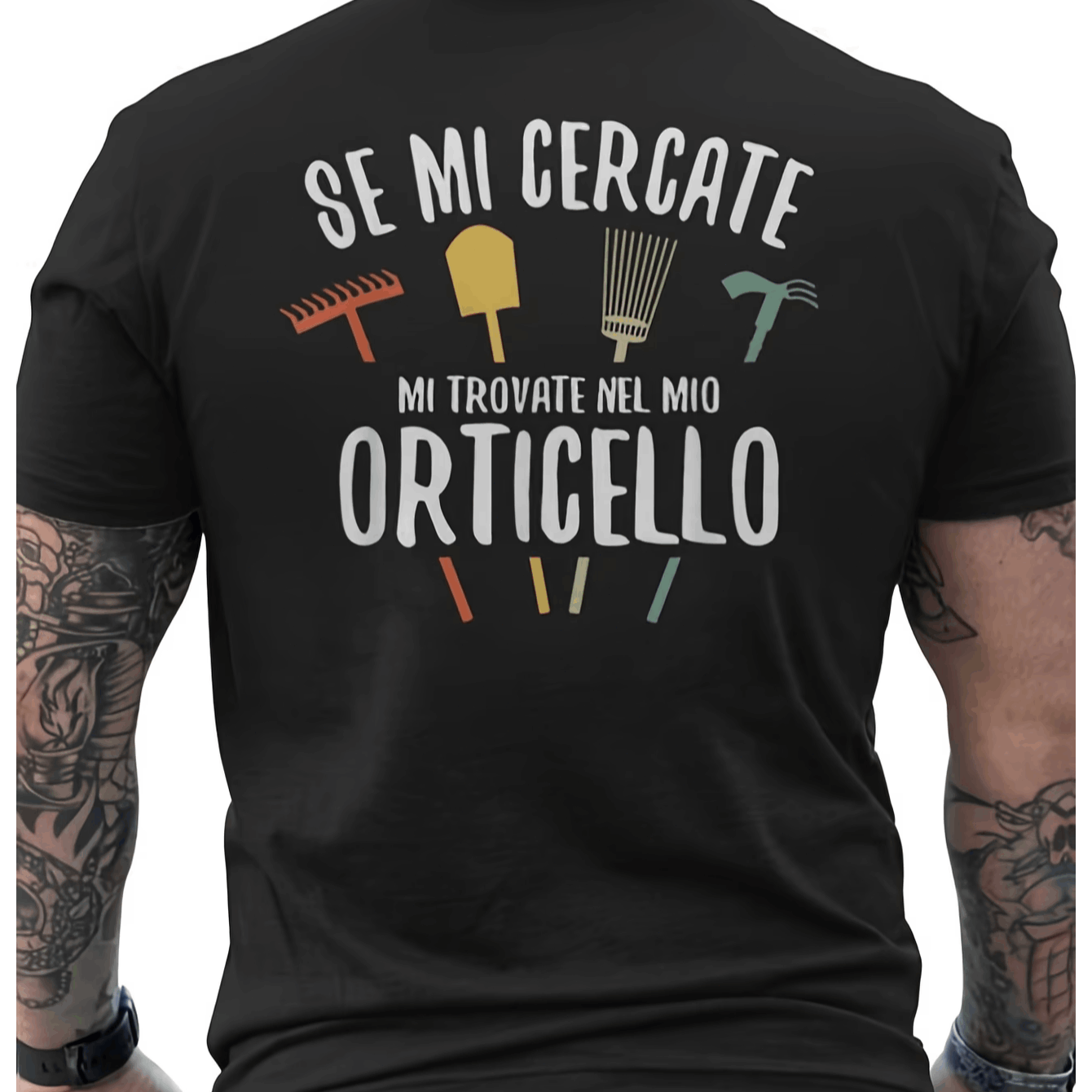 TEMU Maglietta da con citazione divertente su giardinaggio - Stampa sul retro "Amo il giardinaggio" con attrezzi da giardino e testo in - T-shirt