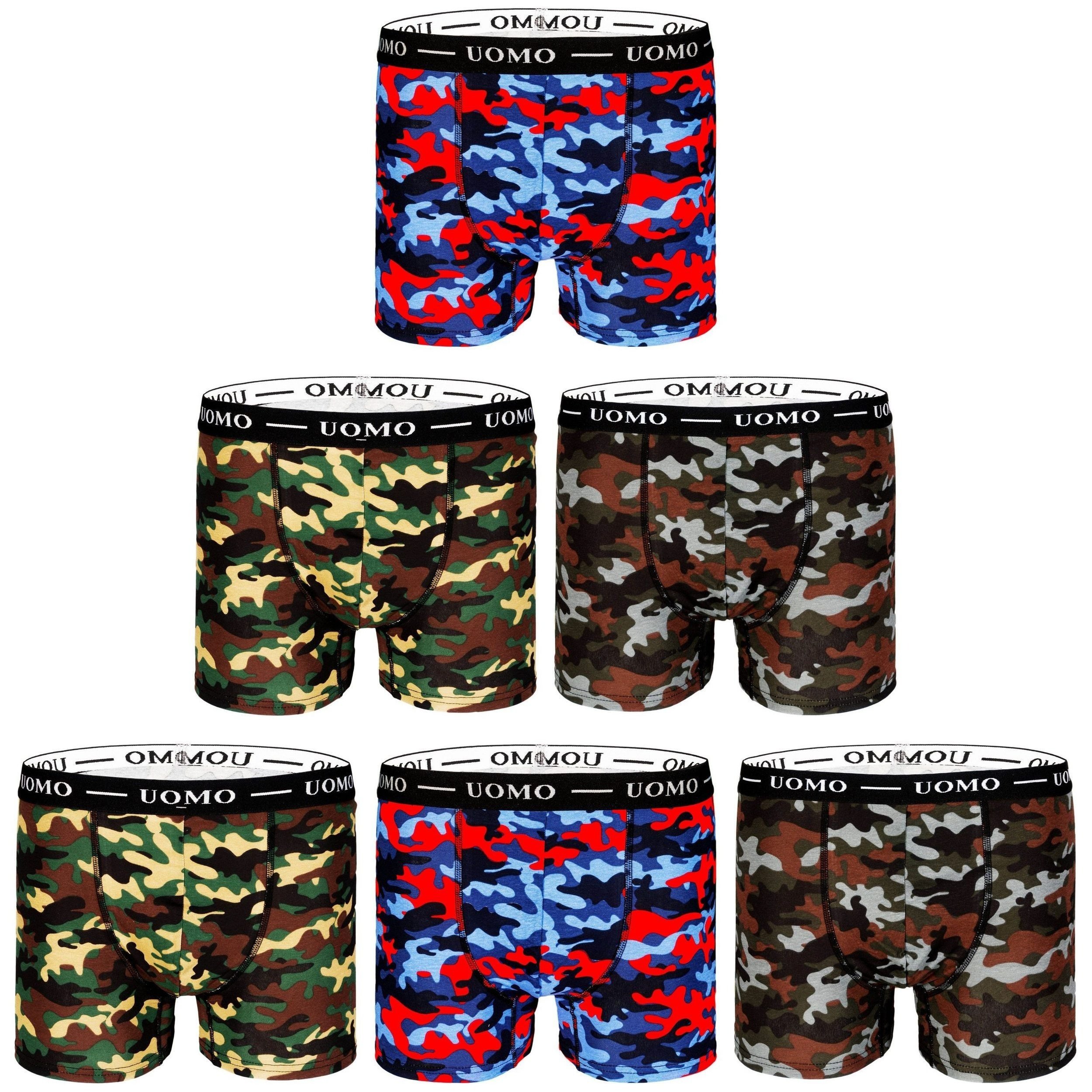 Men's Camouflage Boxer Shorts 4-pack Uomo Underwear