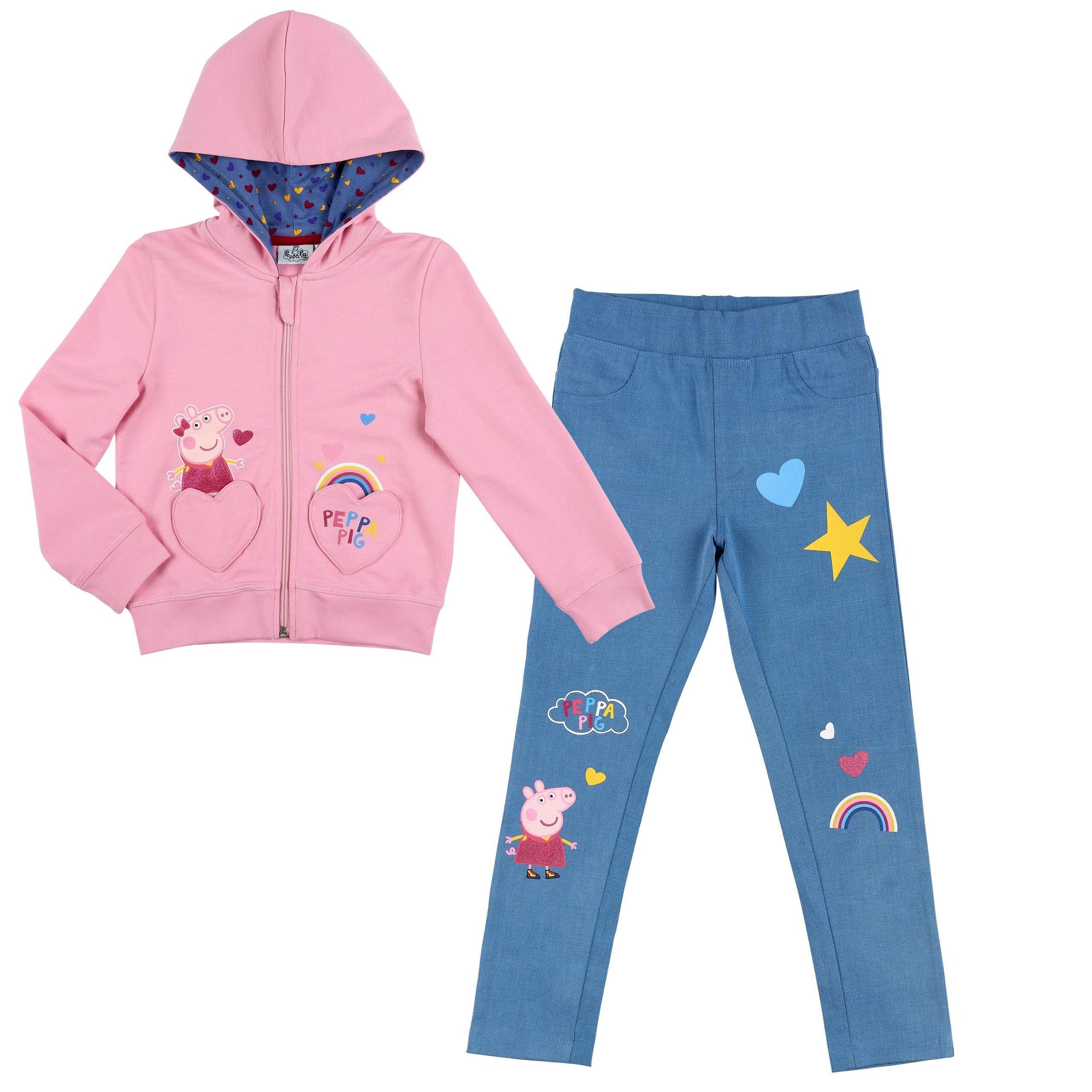 Image of Peppa Pig Girls Set, Sweatshirt And Leggings