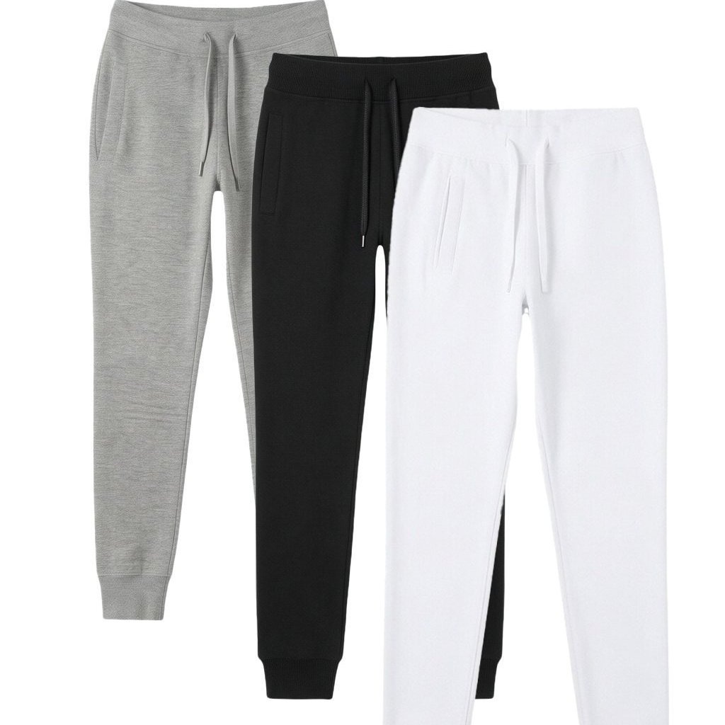 3-piece Women's Jogger Sweatpants, Soft Fabric, Versatile Sporty Style