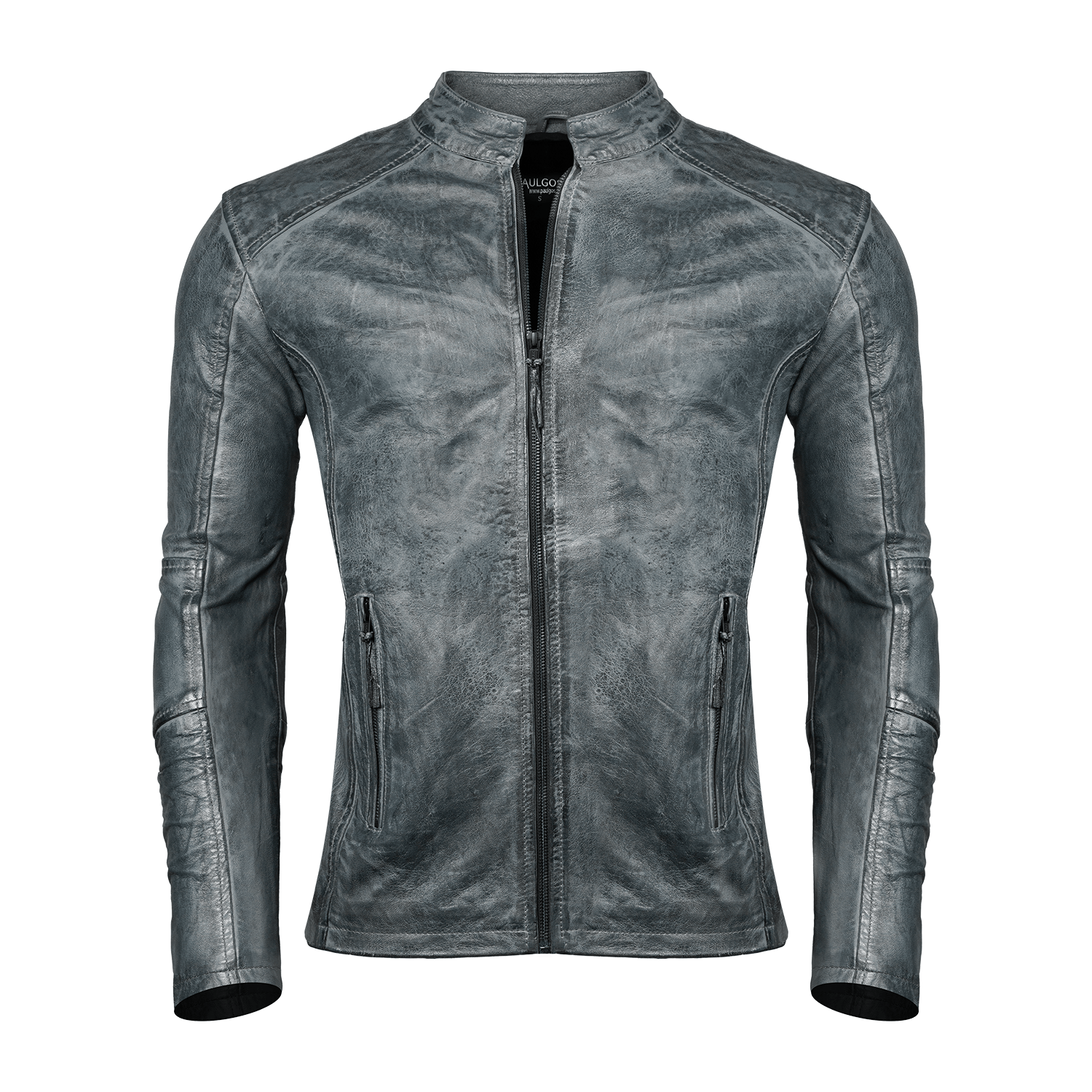 Image of Paulgos Men's Genuine Leather Jacket, Real Leather Jacket, Fashion In 5 Colors, Size S-3xl, Design 3