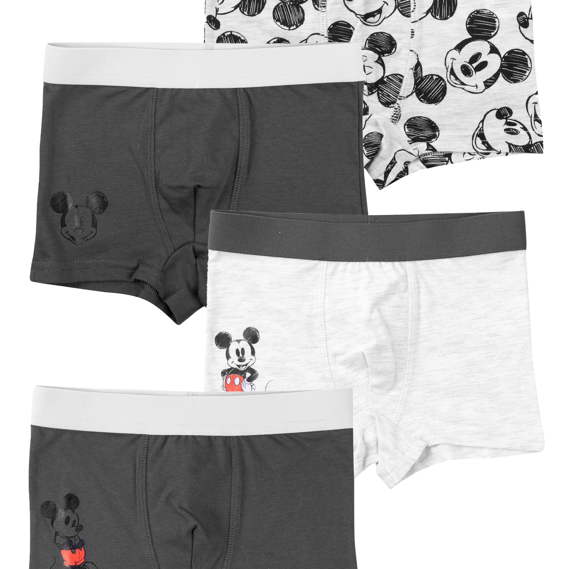 Mouse Boxer Shorts For Boys - Kids Underwear Boxer Briefs Grey (4-pack)