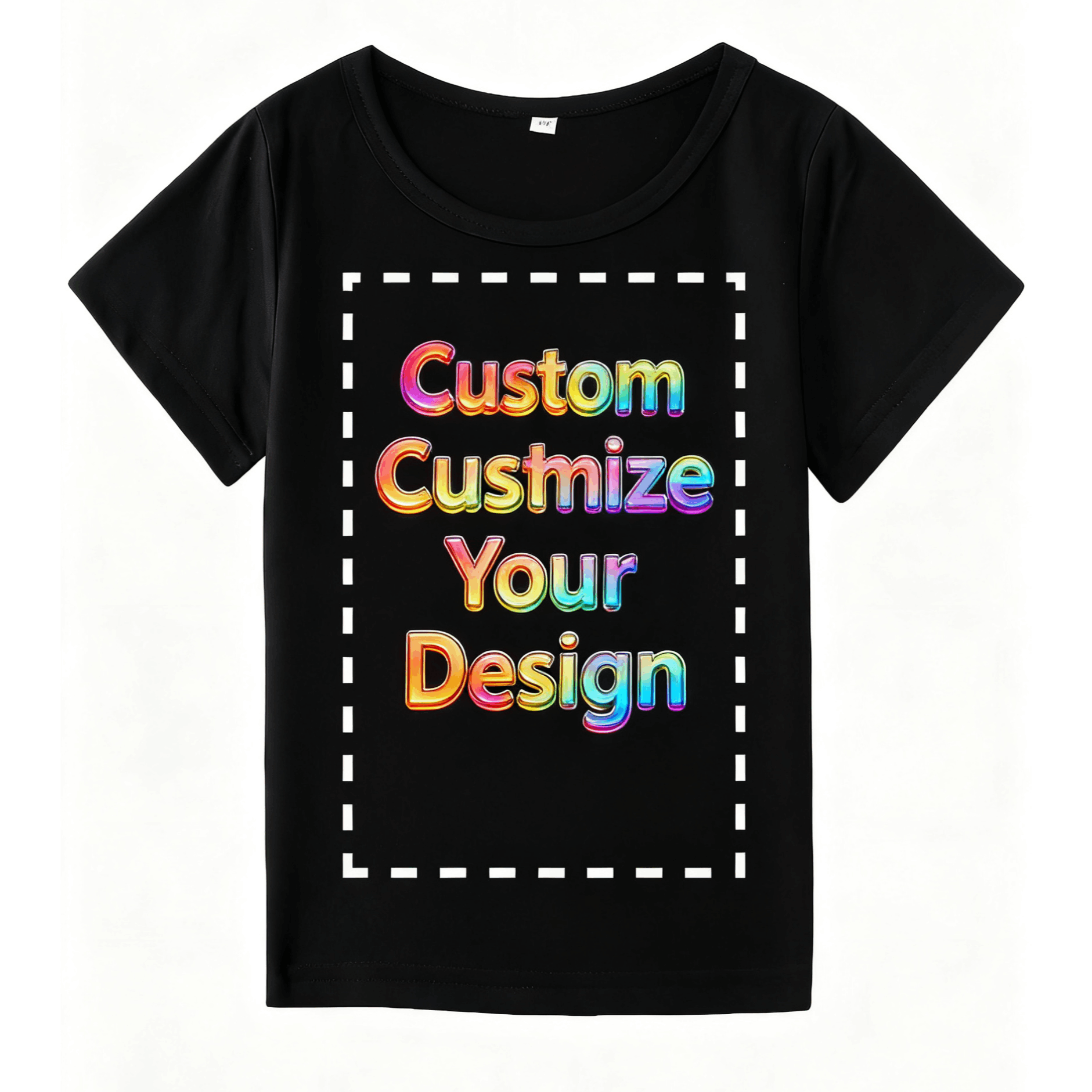 Image of Customizable Women's Short-sleeve T-shirt, Personalized Print, Soft And Comfortable, Wear, Code 8601